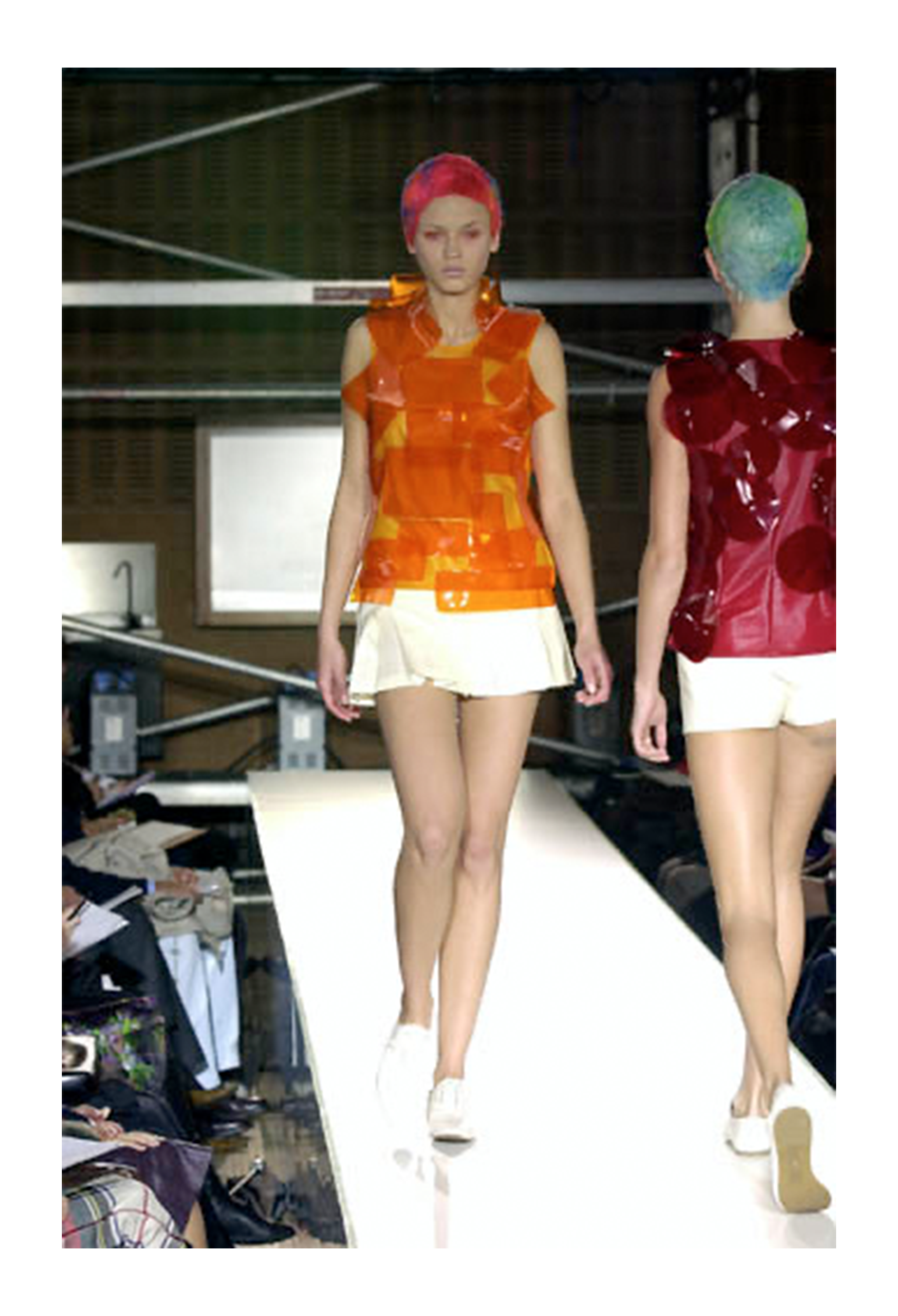 JUNYA WATANABE BLACK TECH TOP WITH MOLDED ACRYLIC PIECES 2001