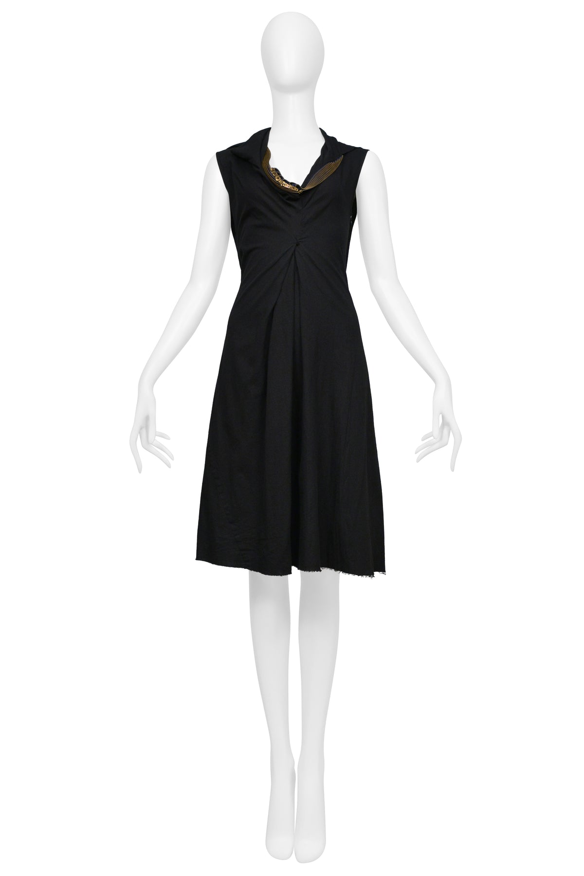 JUNYA WATANABE BLACK ZIPPER COLLAR DRESS 2005