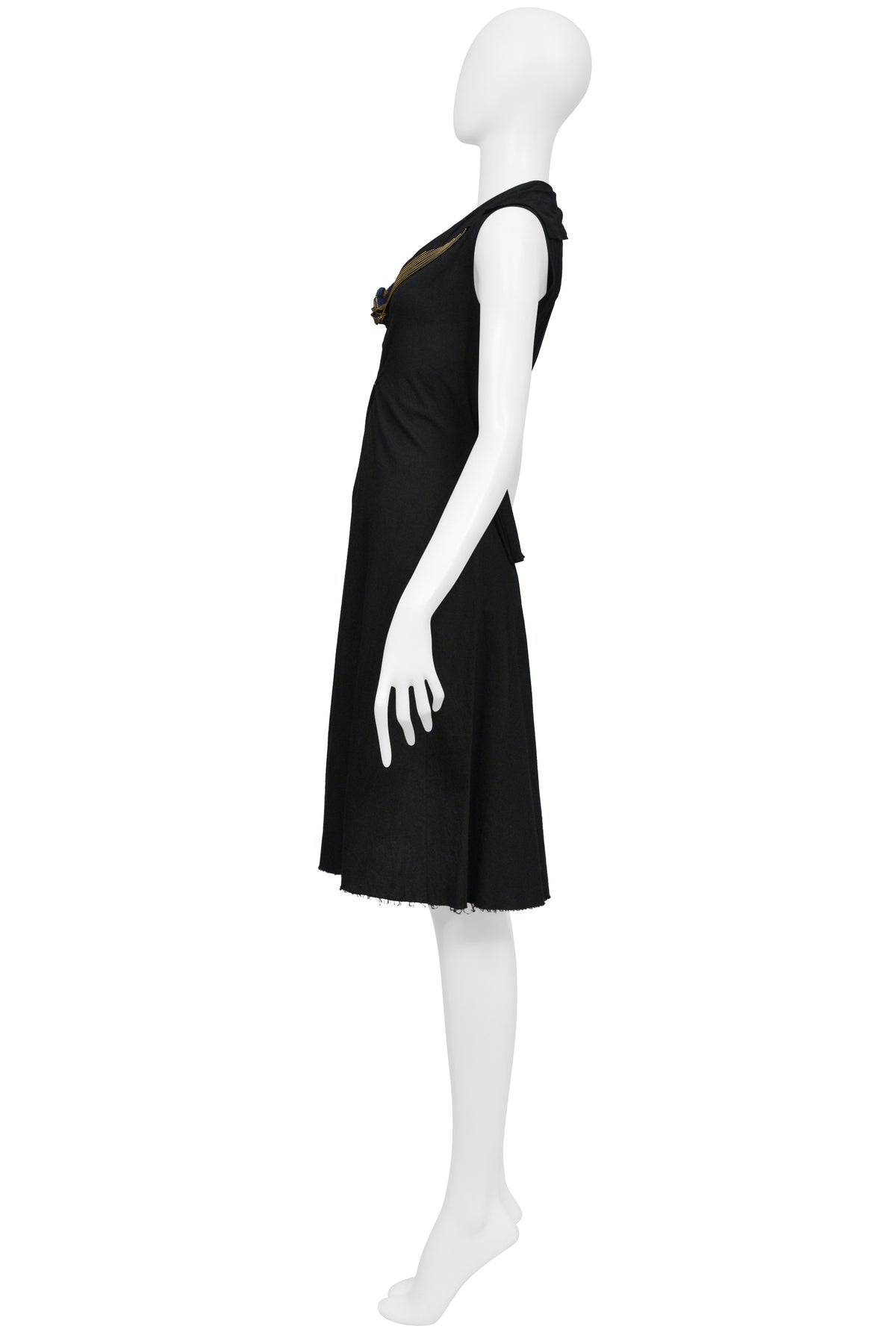 JUNYA WATANABE BLACK ZIPPER COLLAR DRESS 2005