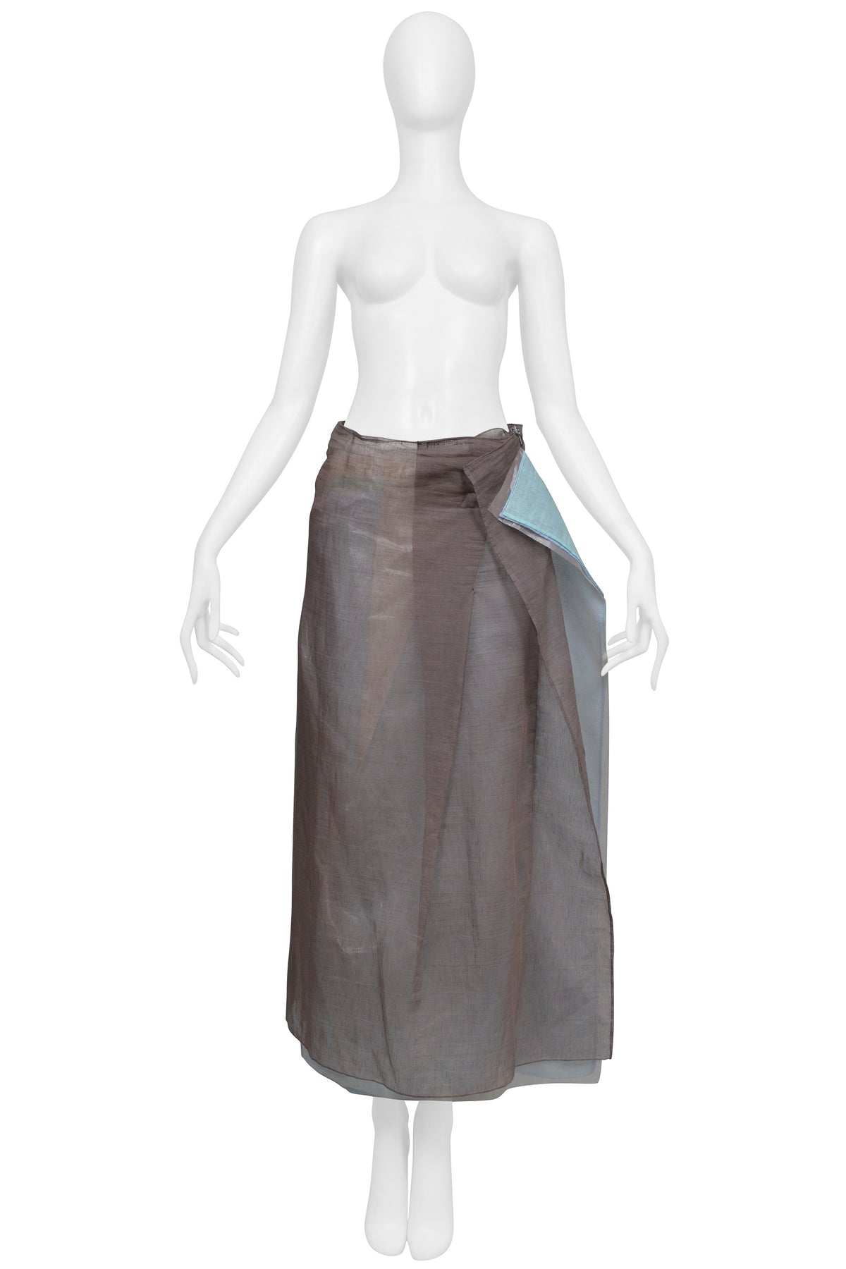 ISSEY MIYAKE BROWN JACKET AND SKIRT ENSEMBLE WITH KASHMIR PRINT 2001