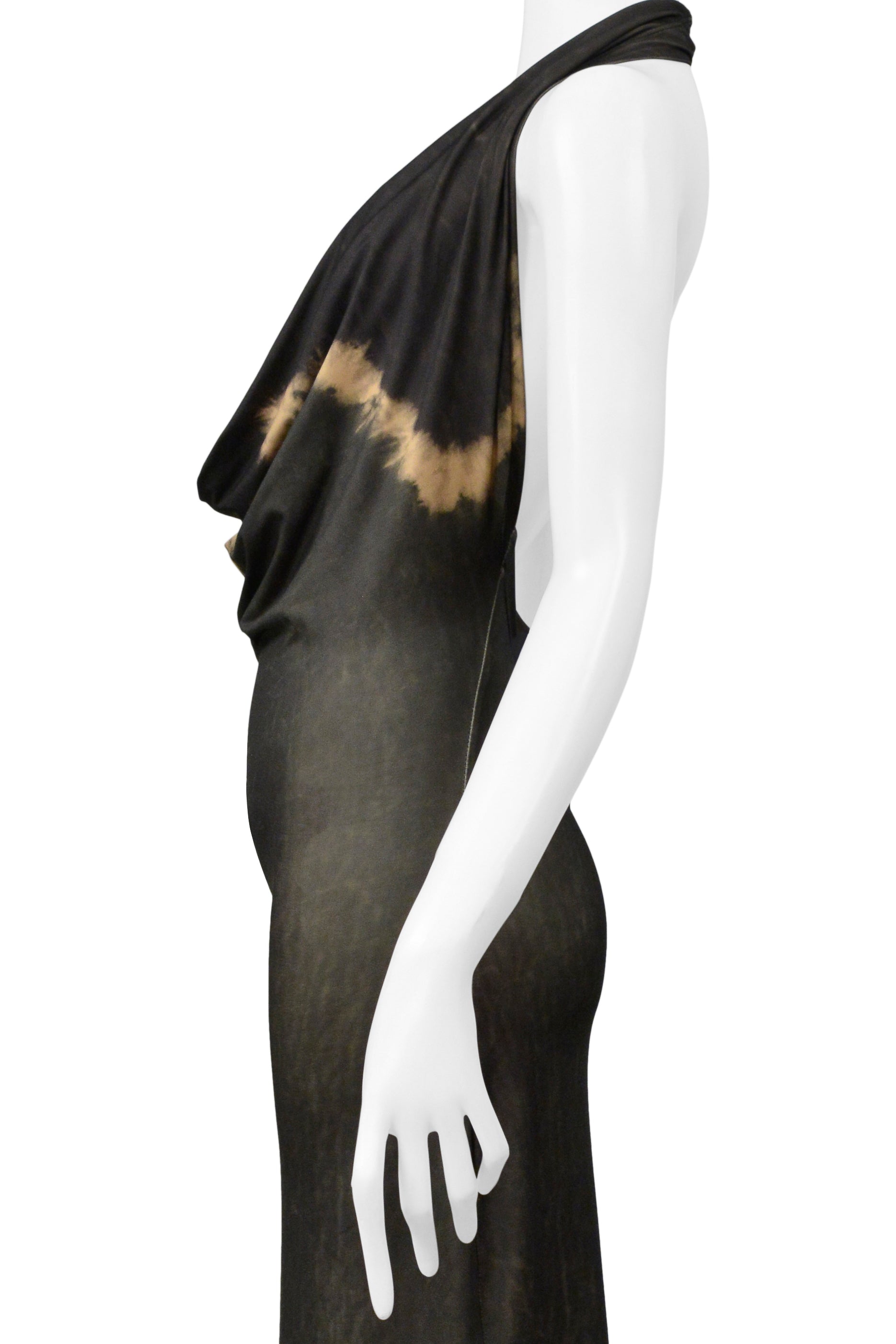 PLEIN SUD DARK GREEN TIE-DYE HALTER DRESS