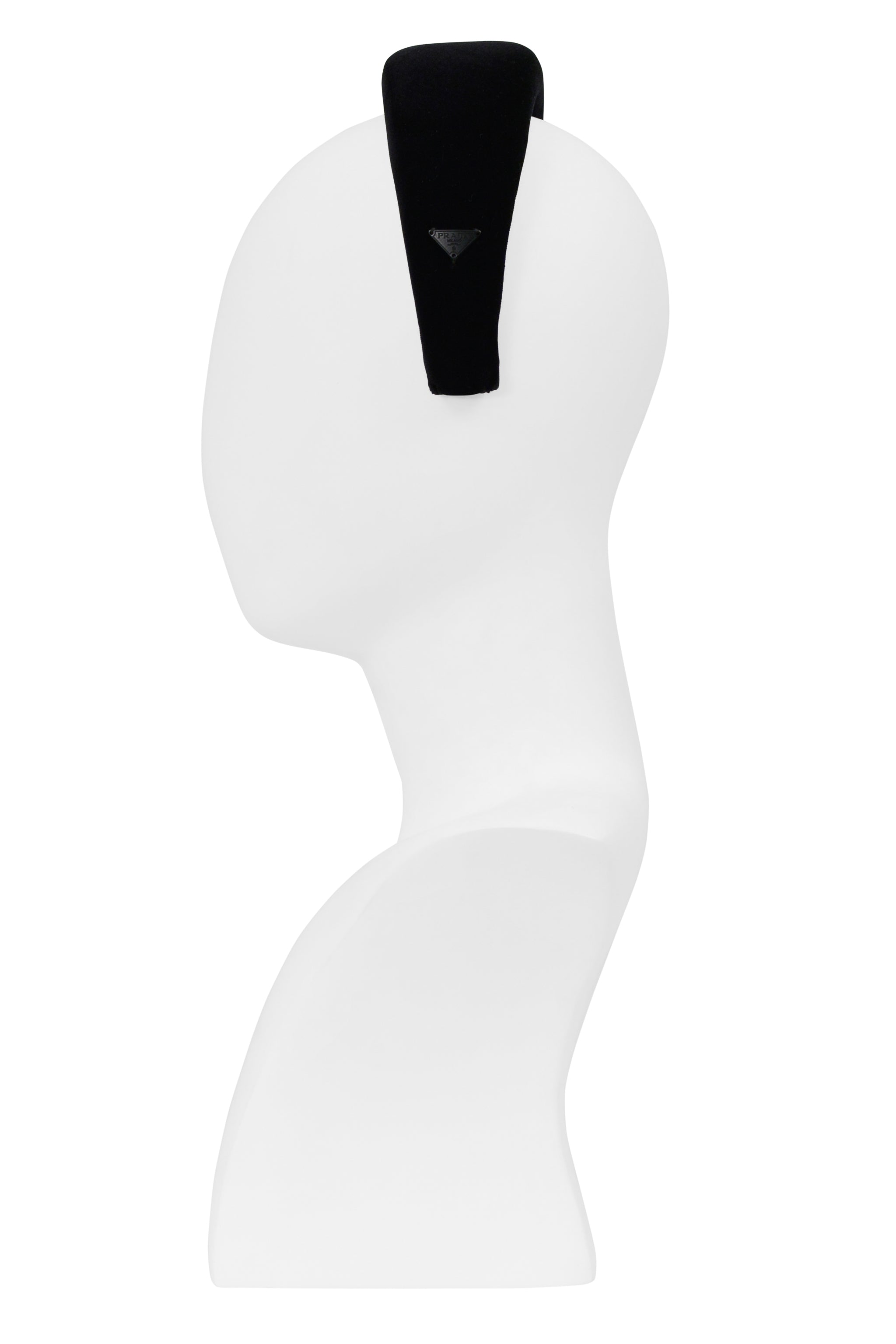 PRADA BLACK VELVET PADDED HEADBAND