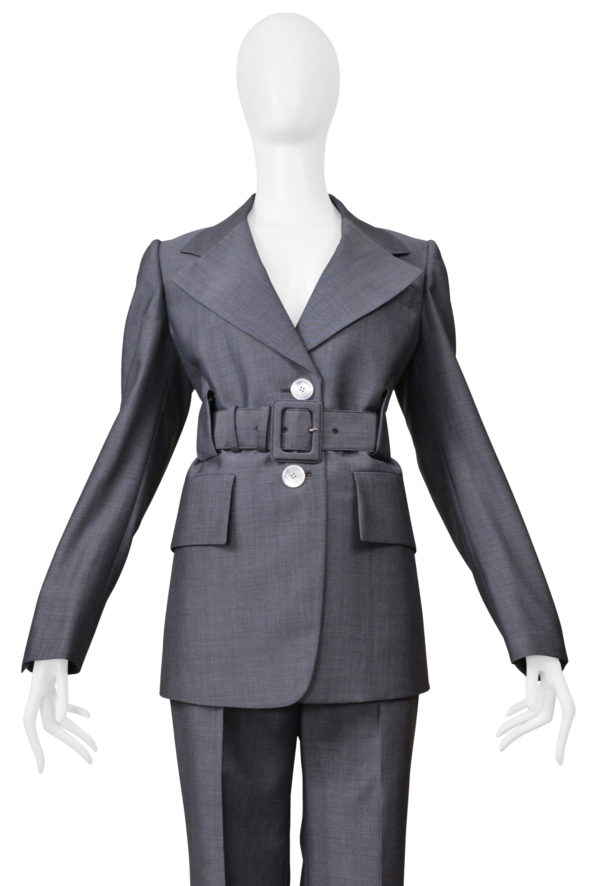 PRADA GREY SUIT JACKET AND PANTS 2020