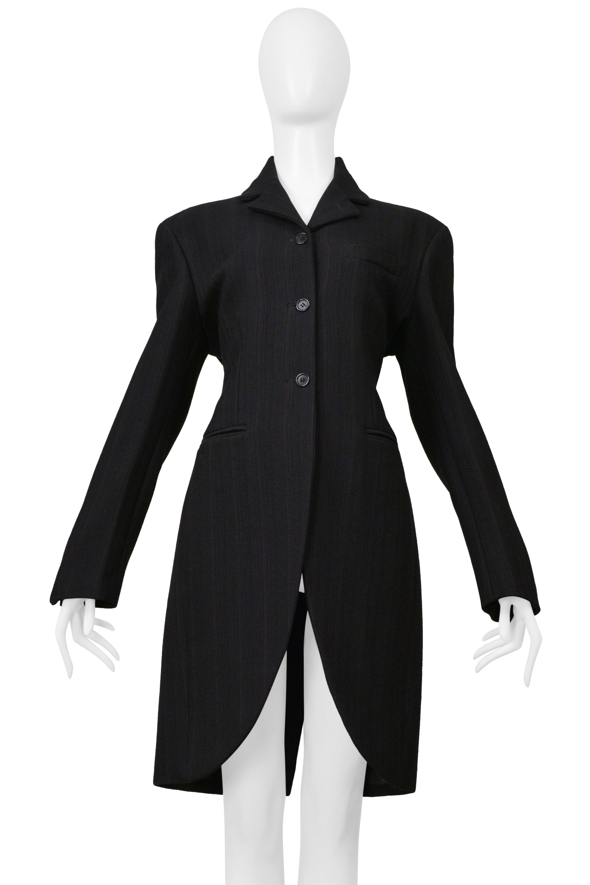 ROMEO GIGLI BLACK WOOL RIDING JACKET
