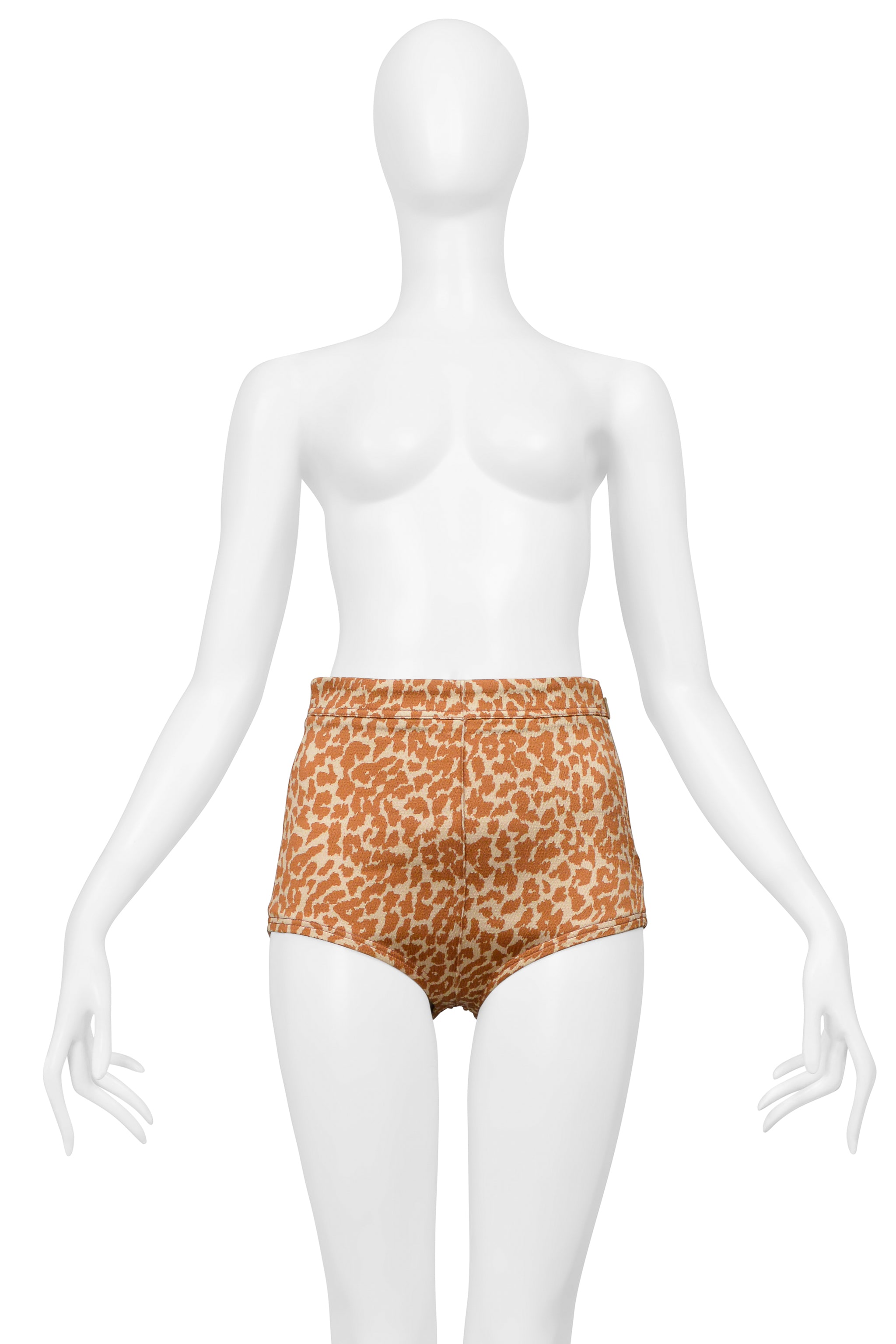 SAINT LAURENT PARIS LEOPARD MINI SHORTS 2020