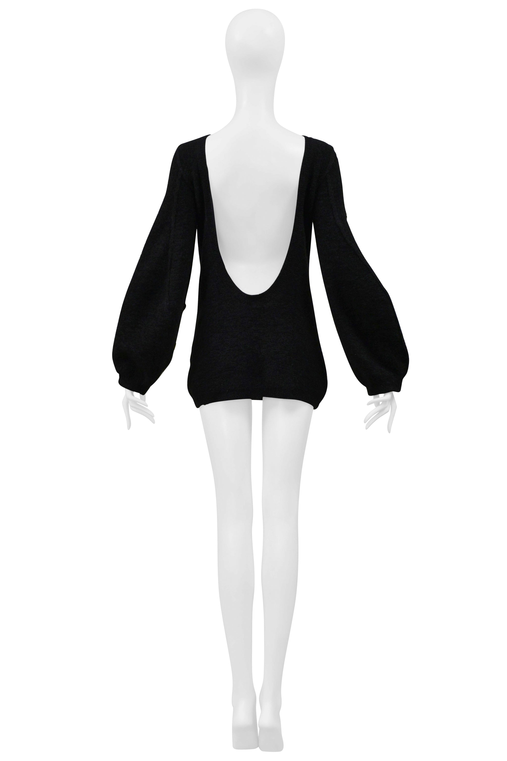 SONIA RYKIEL BLACK SWEATER WITH MIRROR MOSAIC HORSE DETAIL 2008