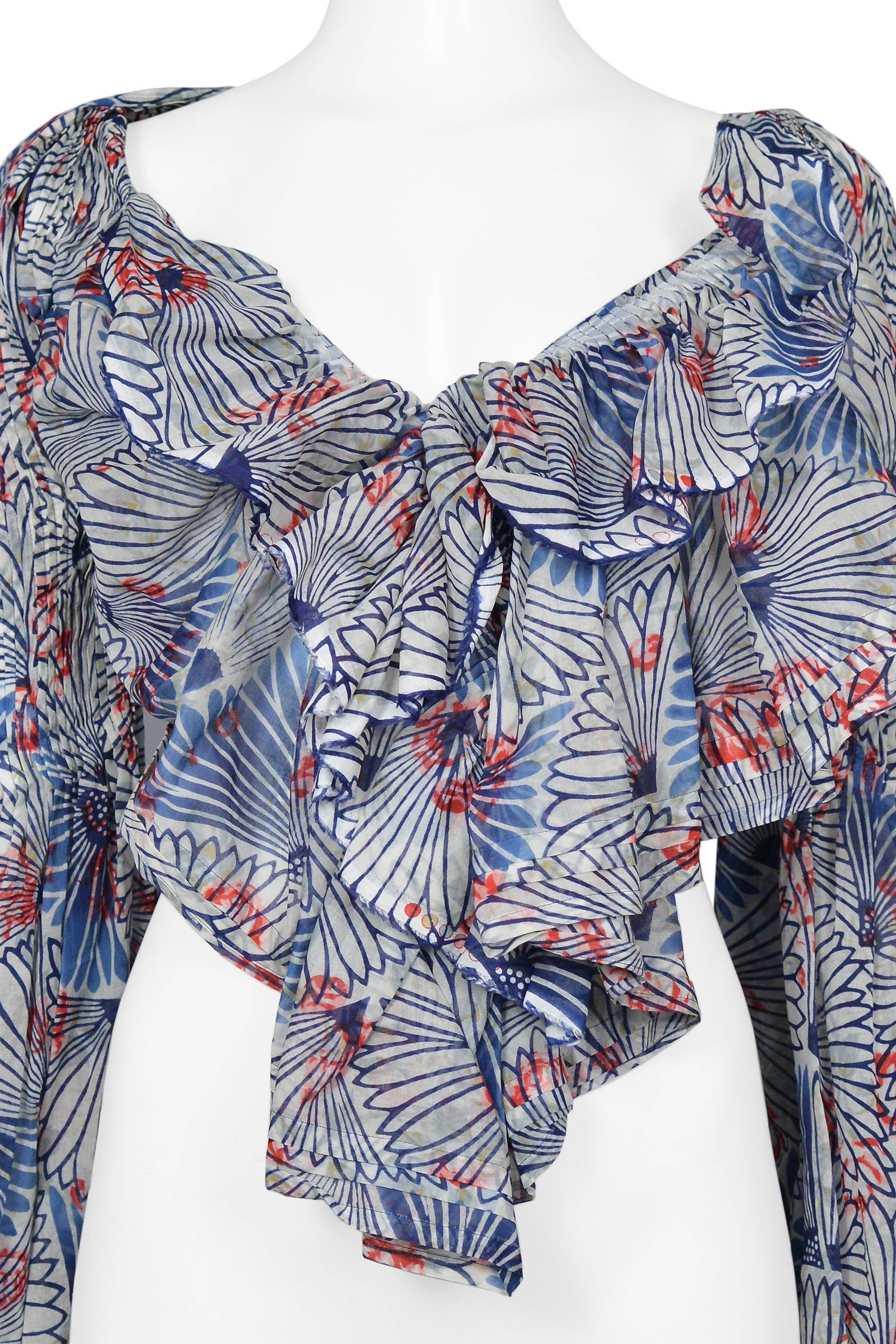 TAO FOR COMME DES GARCONS BLUE PRINTED BACKLESS TOP 2008