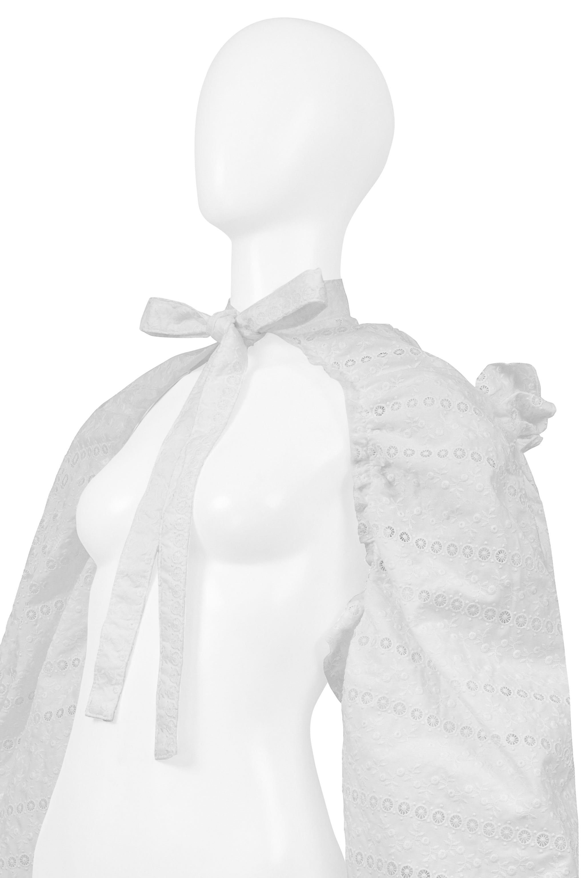 TAO FOR COMME DES GARCONS WHITE BOLERO WITH RUFFLES 2022