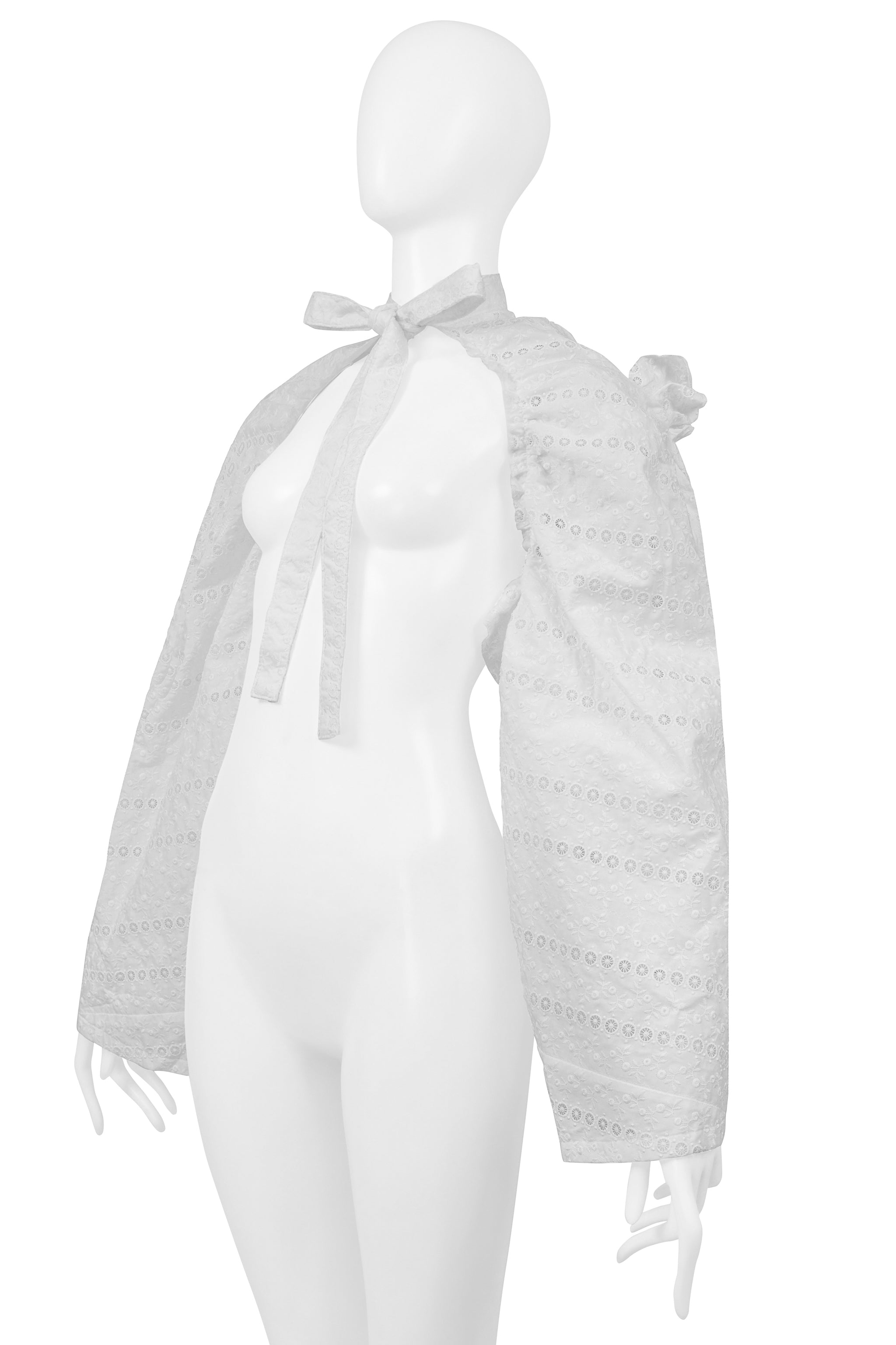 TAO FOR COMME DES GARCONS WHITE BOLERO WITH RUFFLES 2022