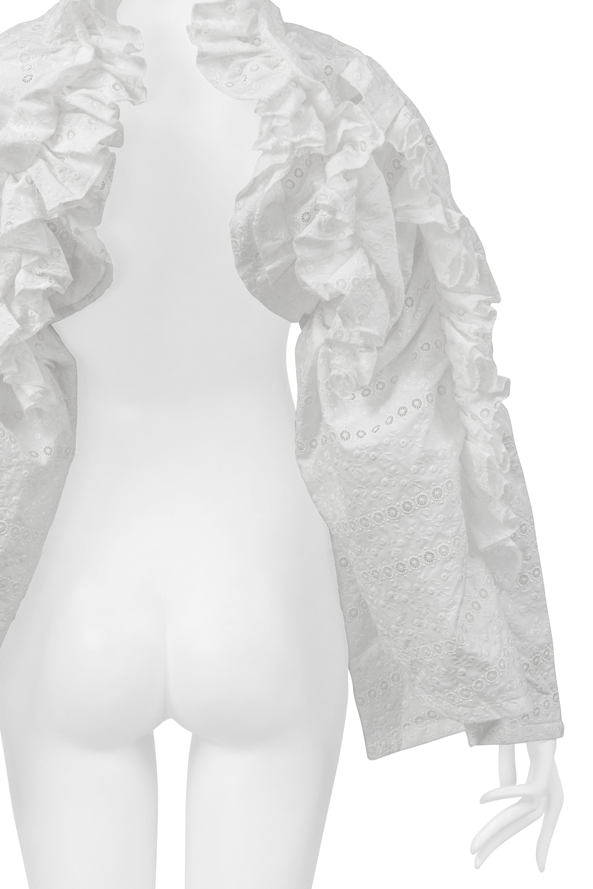 TAO FOR COMME DES GARCONS WHITE BOLERO WITH RUFFLES 2022