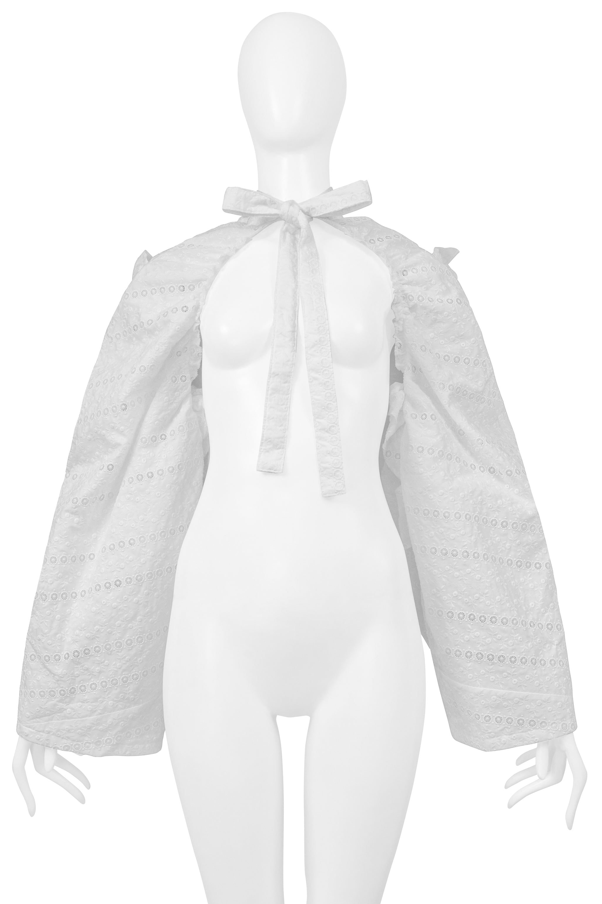 TAO FOR COMME DES GARCONS WHITE BOLERO WITH RUFFLES 2022