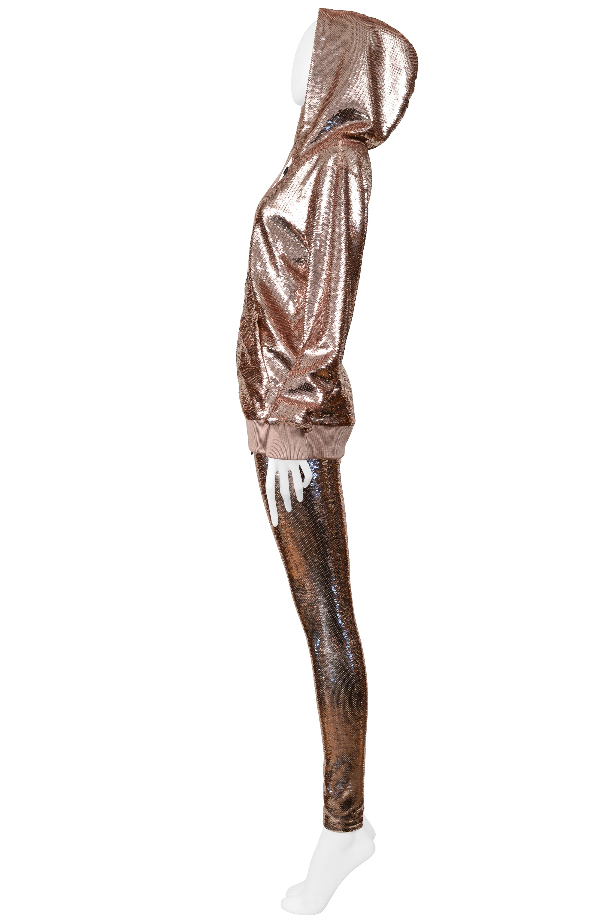 TOM FORD ROSE GOLD SEQUIN JOGGER JACKET 2018