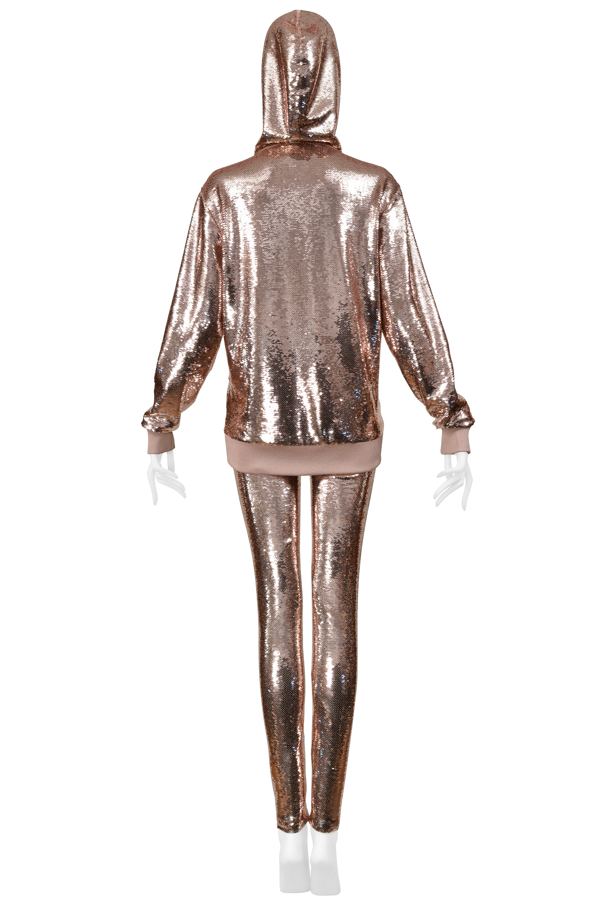 TOM FORD ROSE GOLD SEQUIN JOGGER JACKET 2018