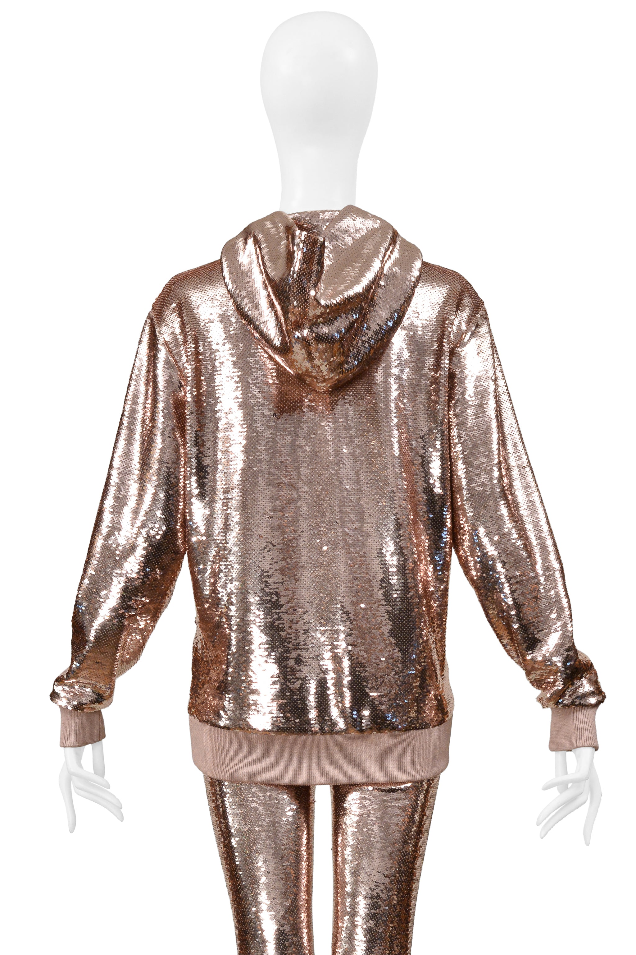 TOM FORD ROSE GOLD SEQUIN JOGGER JACKET 2018