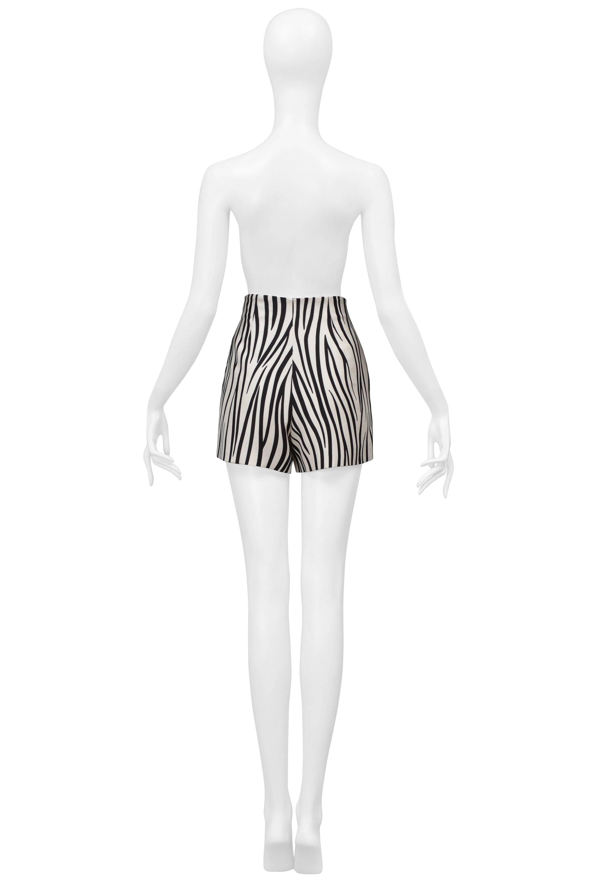 VALENTINO BLACK AND WHITE ZEBRA STRIPED SHORT SET