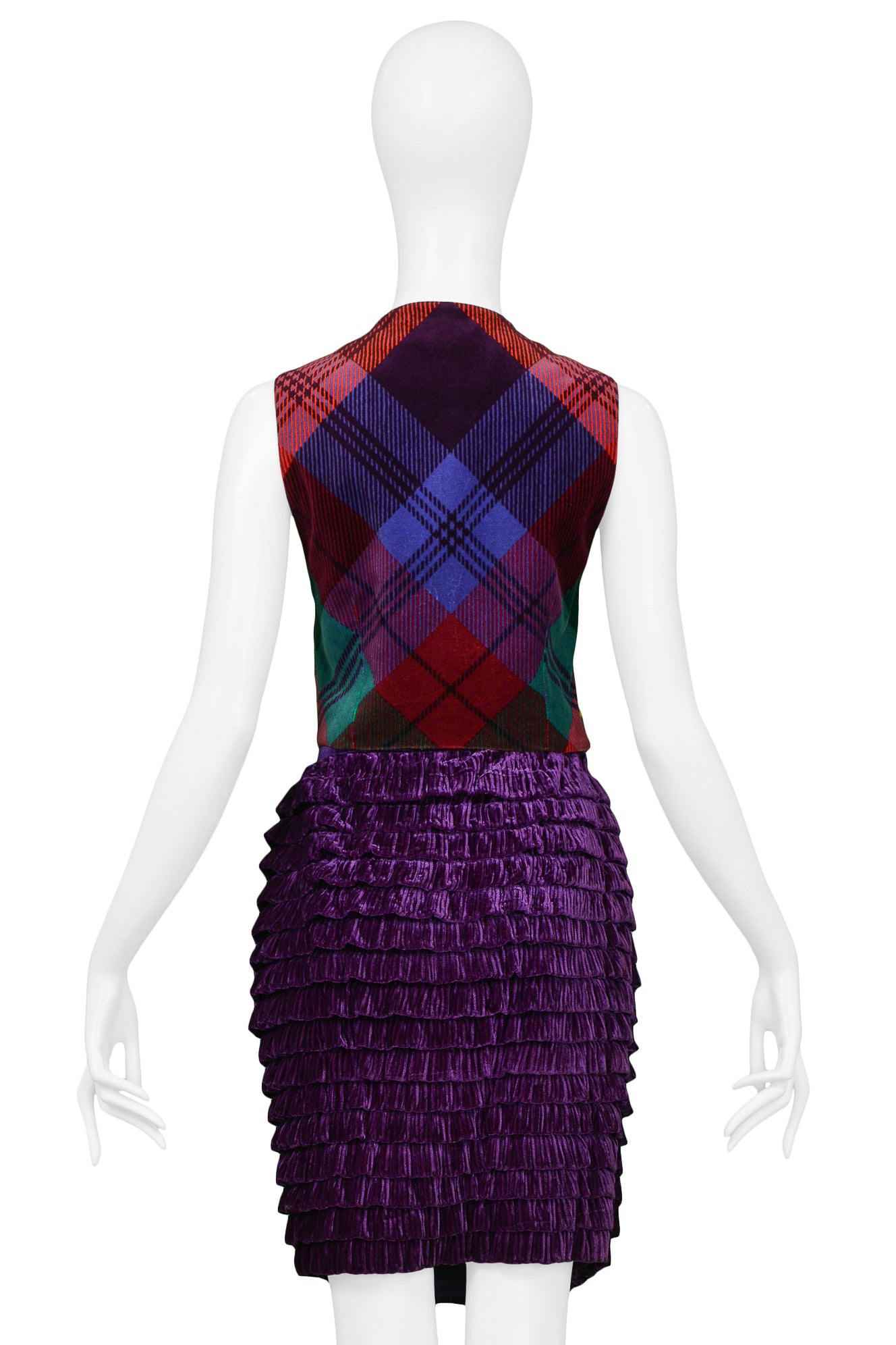 VERSACE VELVET VEST & SKIRT ENSEMBLE