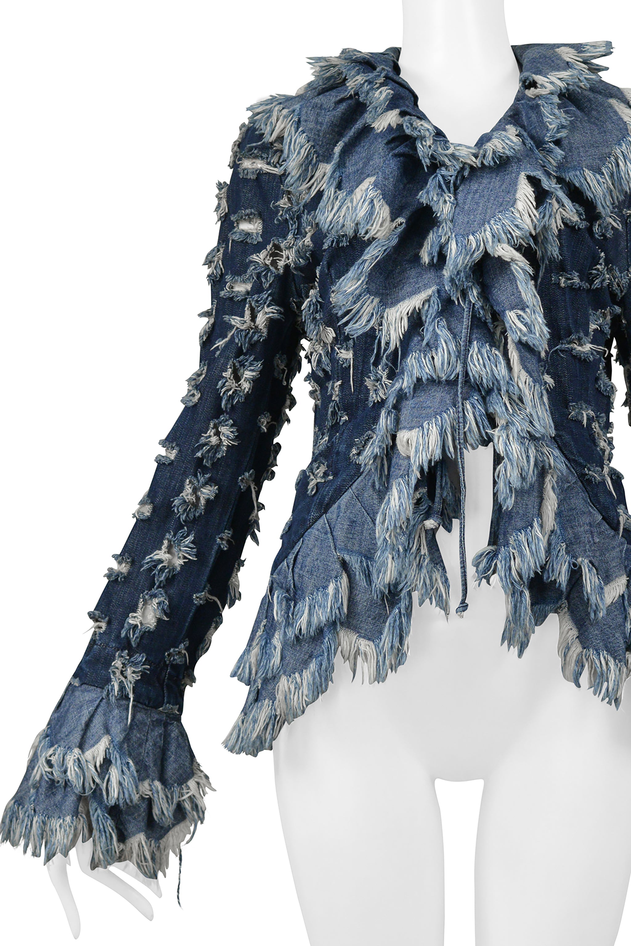 VIVIENNE WESTWOOD ANGLOMANIA "CUT AND SLASH AND PULL" DENIM JACKET