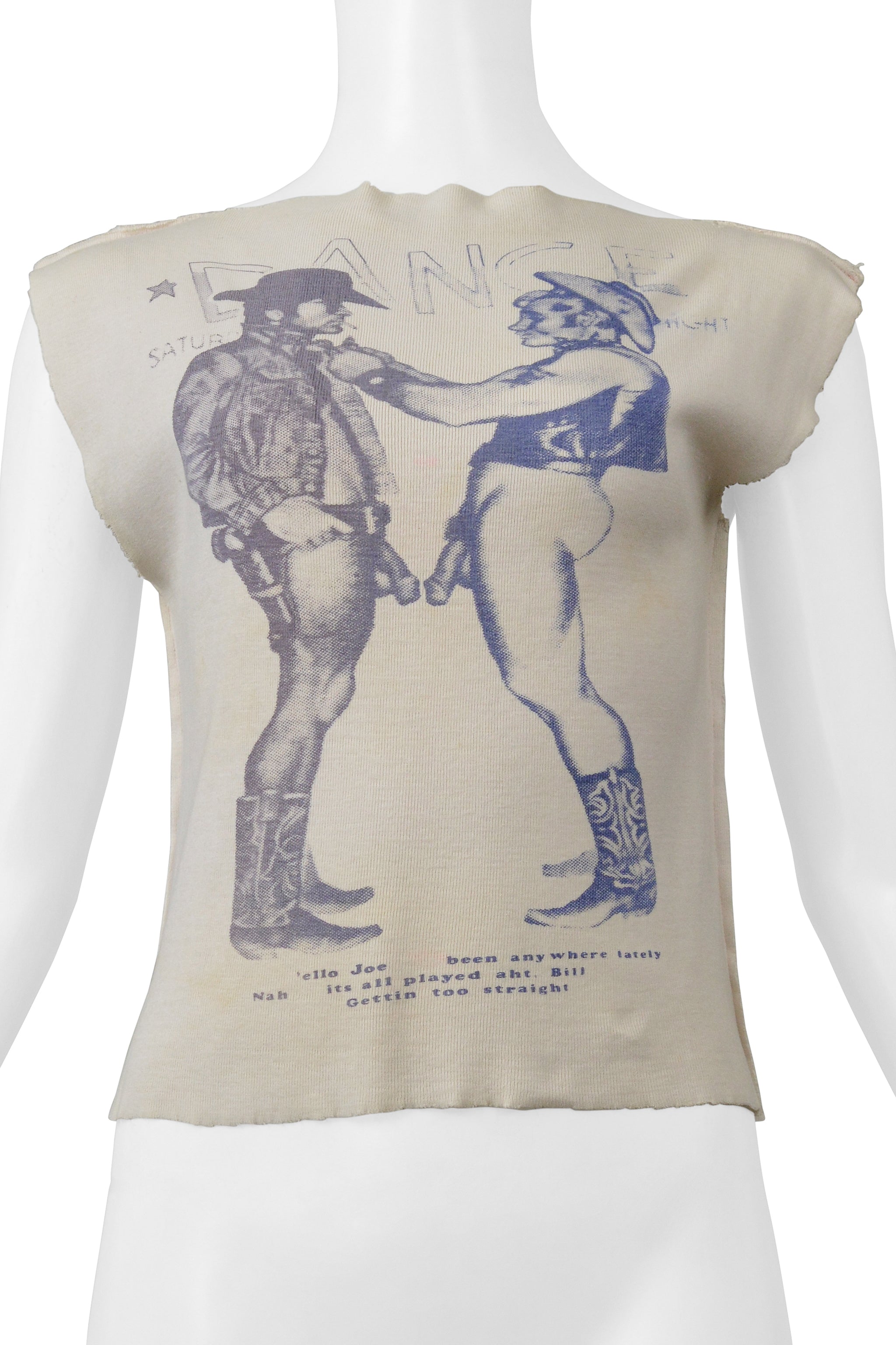 VIVIENNE WESTWOOD & MALCOLM MCLAREN ICONIC "COWBOYS" SEX T-SHIRT 1975