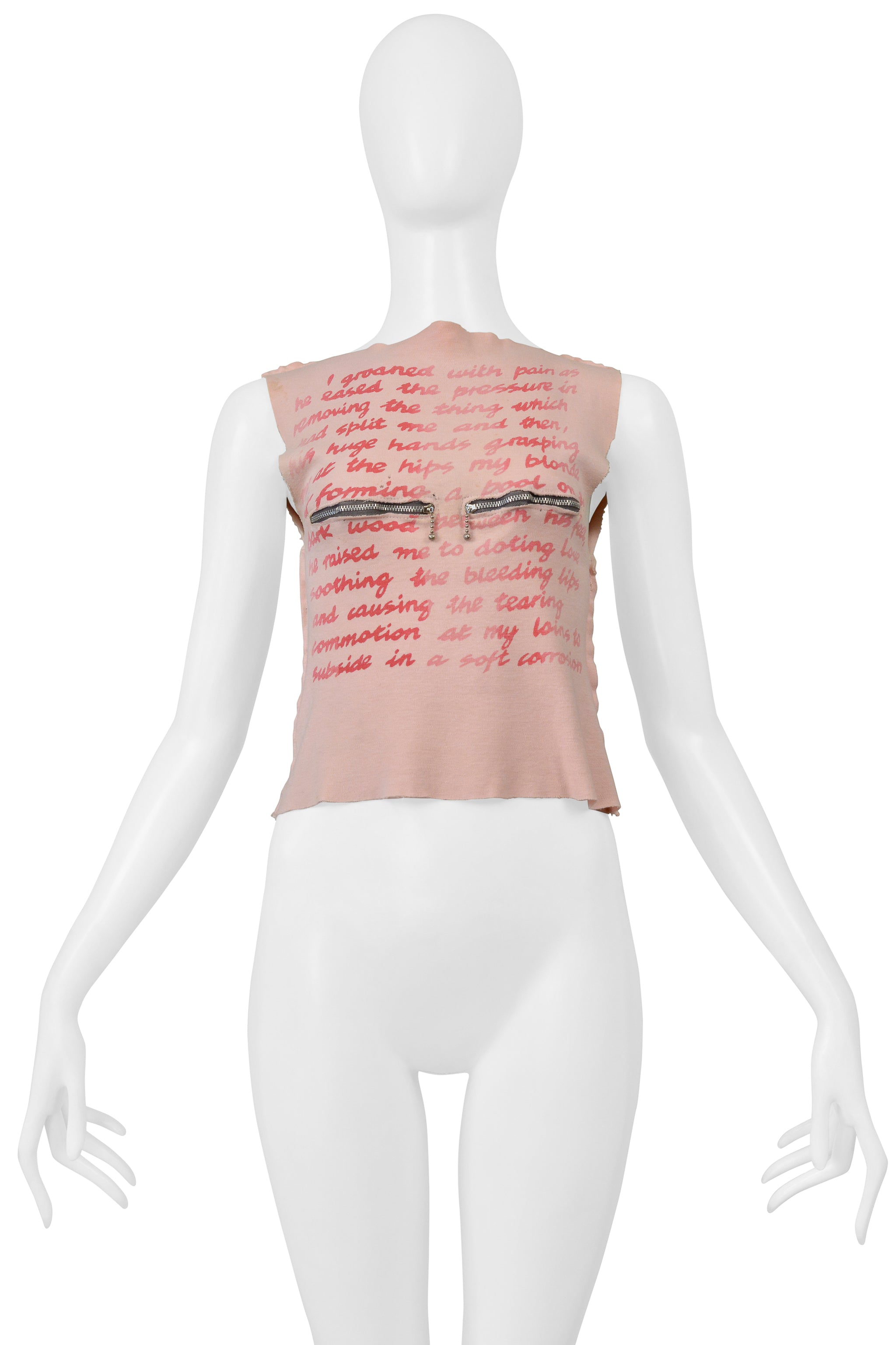 VIVIENNE WESTWOOD & MALCOLM MCLAREN "I GROANED WITH PAIN" SEX T-SHIRT 1975