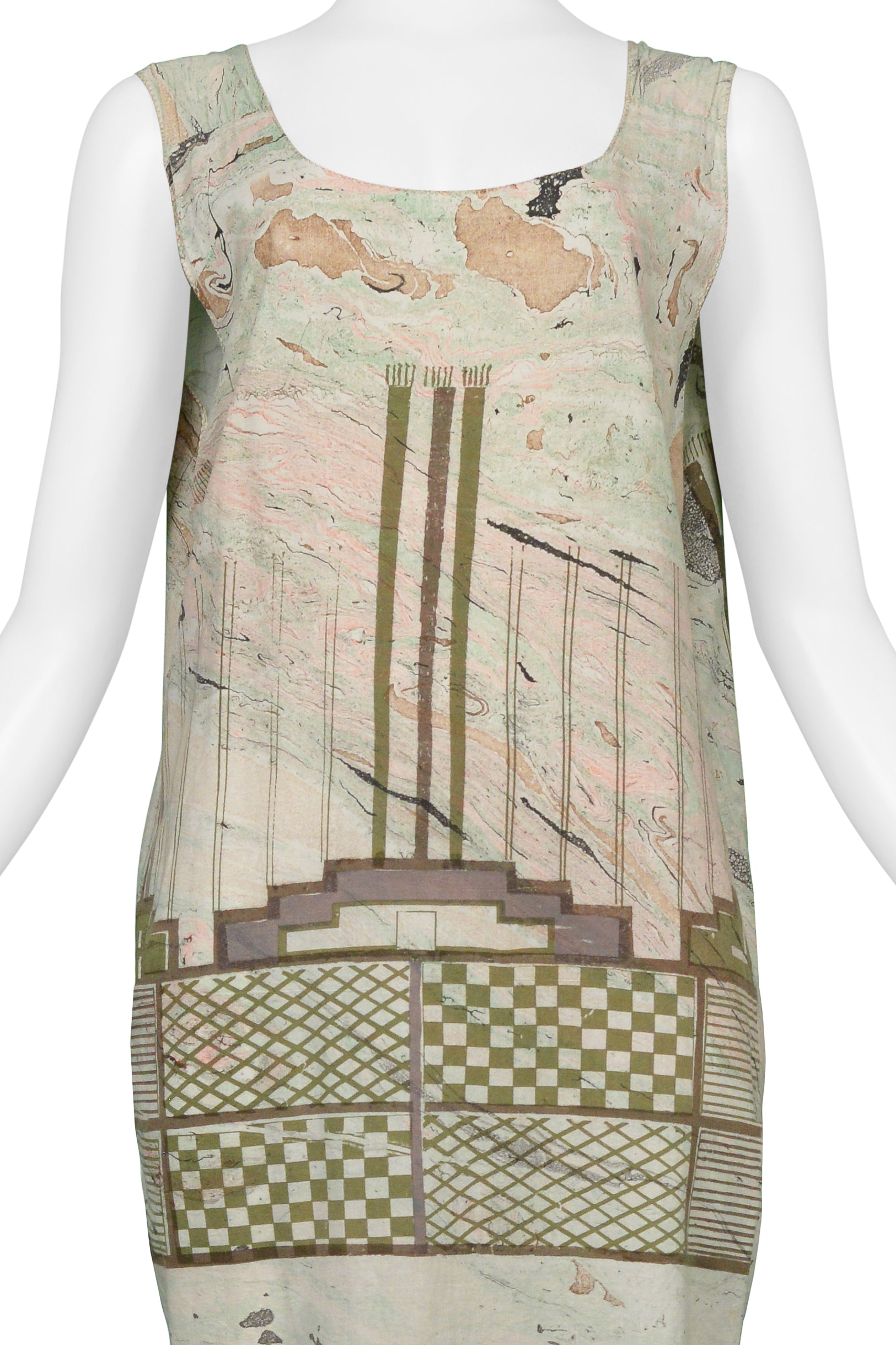 VIVIENNE WESTWOOD & MALCOLM MCLAREN WORLDS END GRAPHIC PRINT COTTON DRESS