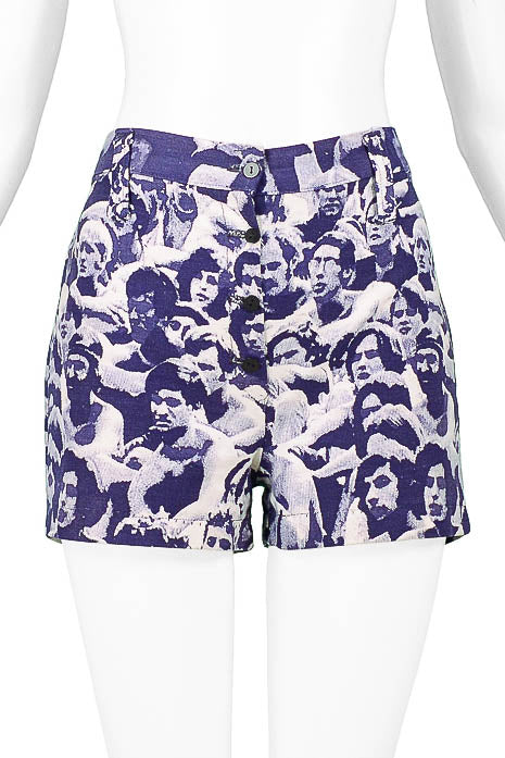 WOODSTOCK PRINT BUTTON UP SHORTS