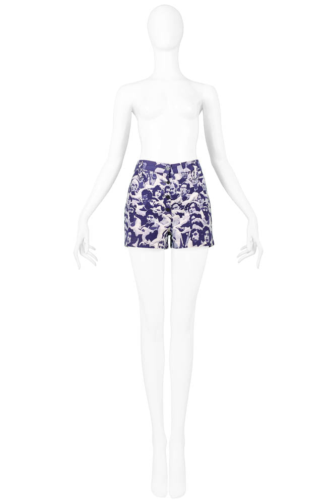 WOODSTOCK PRINT BUTTON UP SHORTS