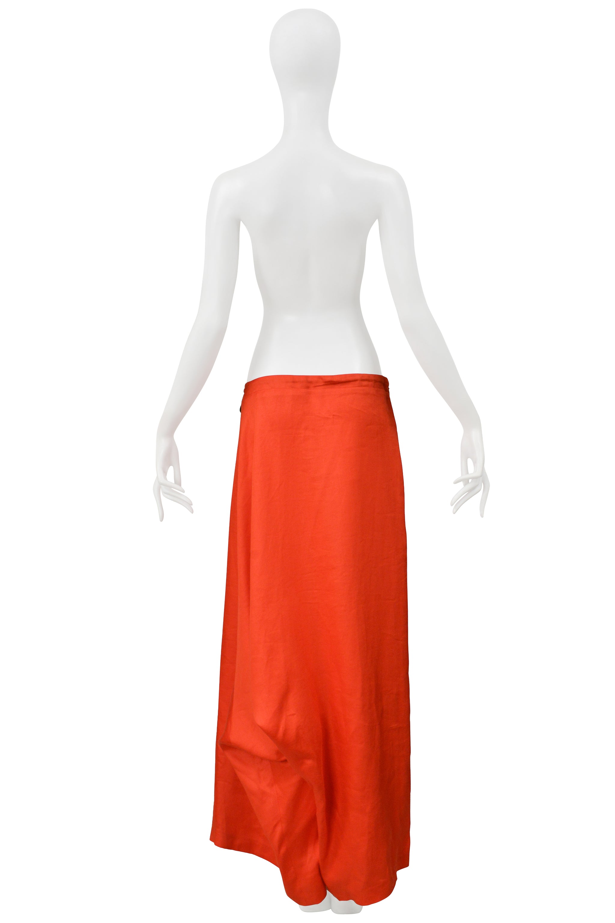 YOHJI YAMAMOTO RED LINEN JACKET AND HAREM PANTS