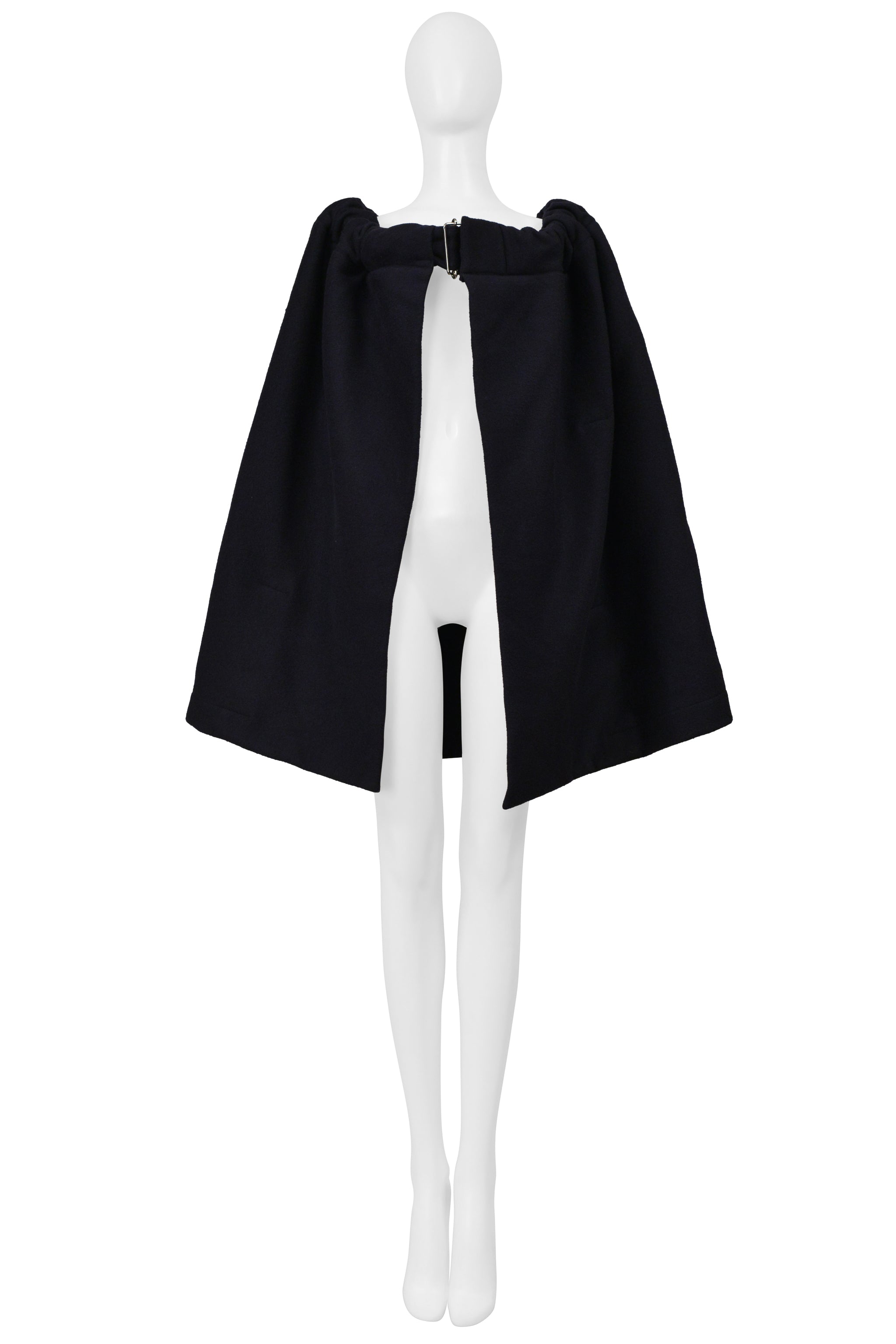 YOHJI YAMAMOTO NAVY WOOL CAPE 1999-2000