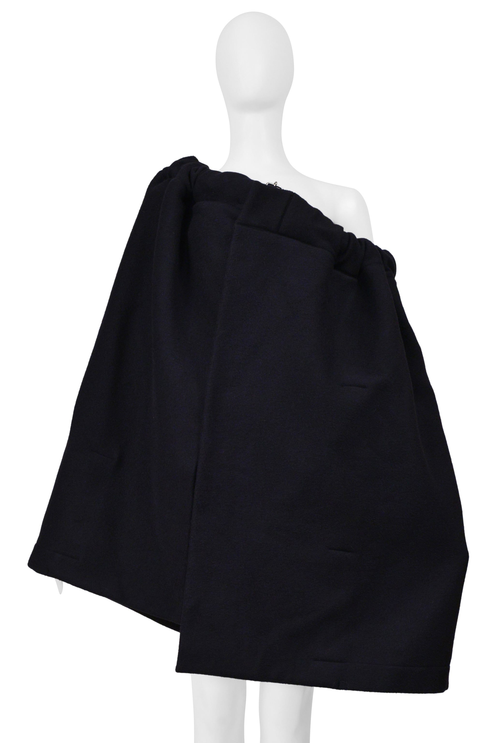 YOHJI YAMAMOTO NAVY WOOL CAPE 1999-2000