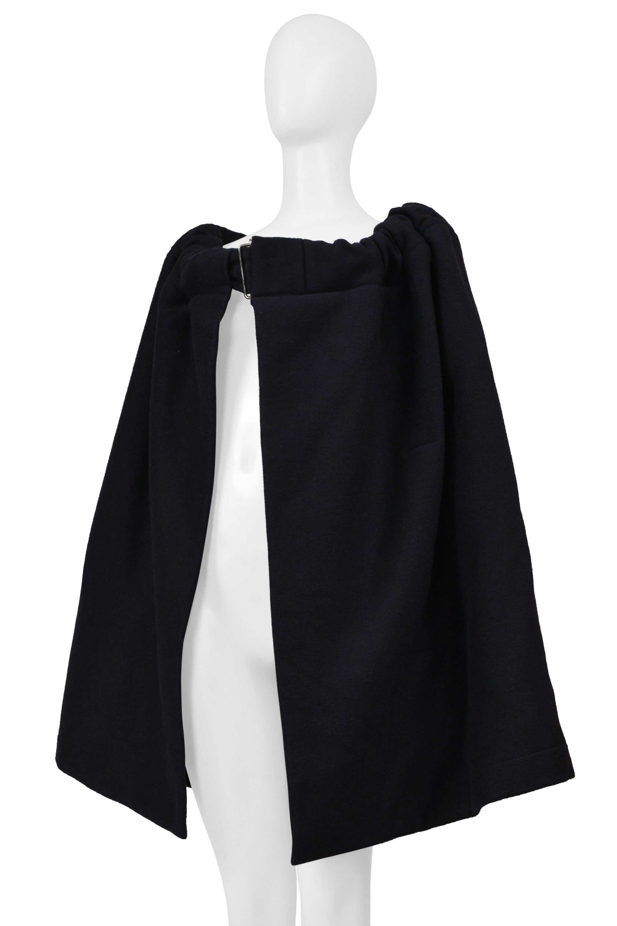 YOHJI YAMAMOTO NAVY WOOL CAPE 1999-2000