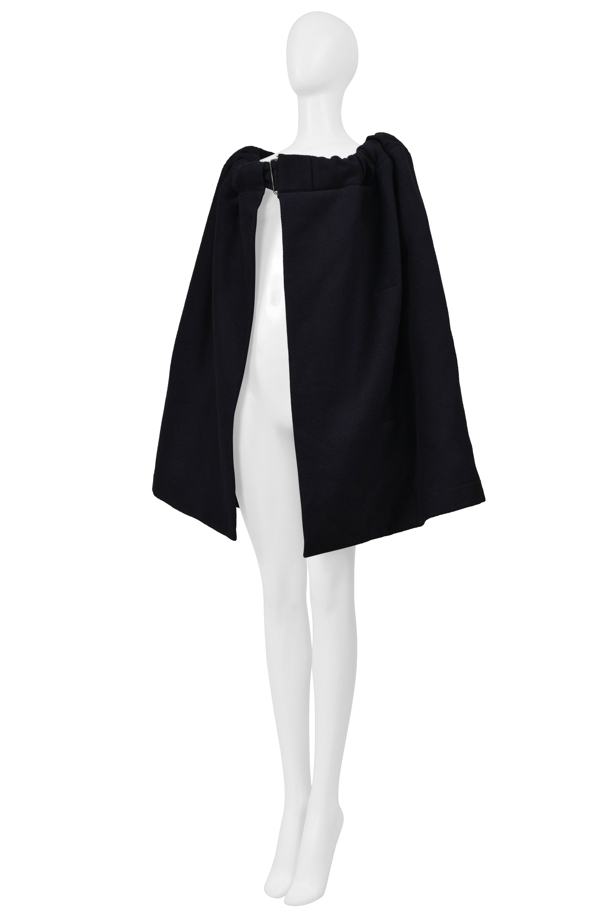 YOHJI YAMAMOTO NAVY WOOL CAPE 1999-2000