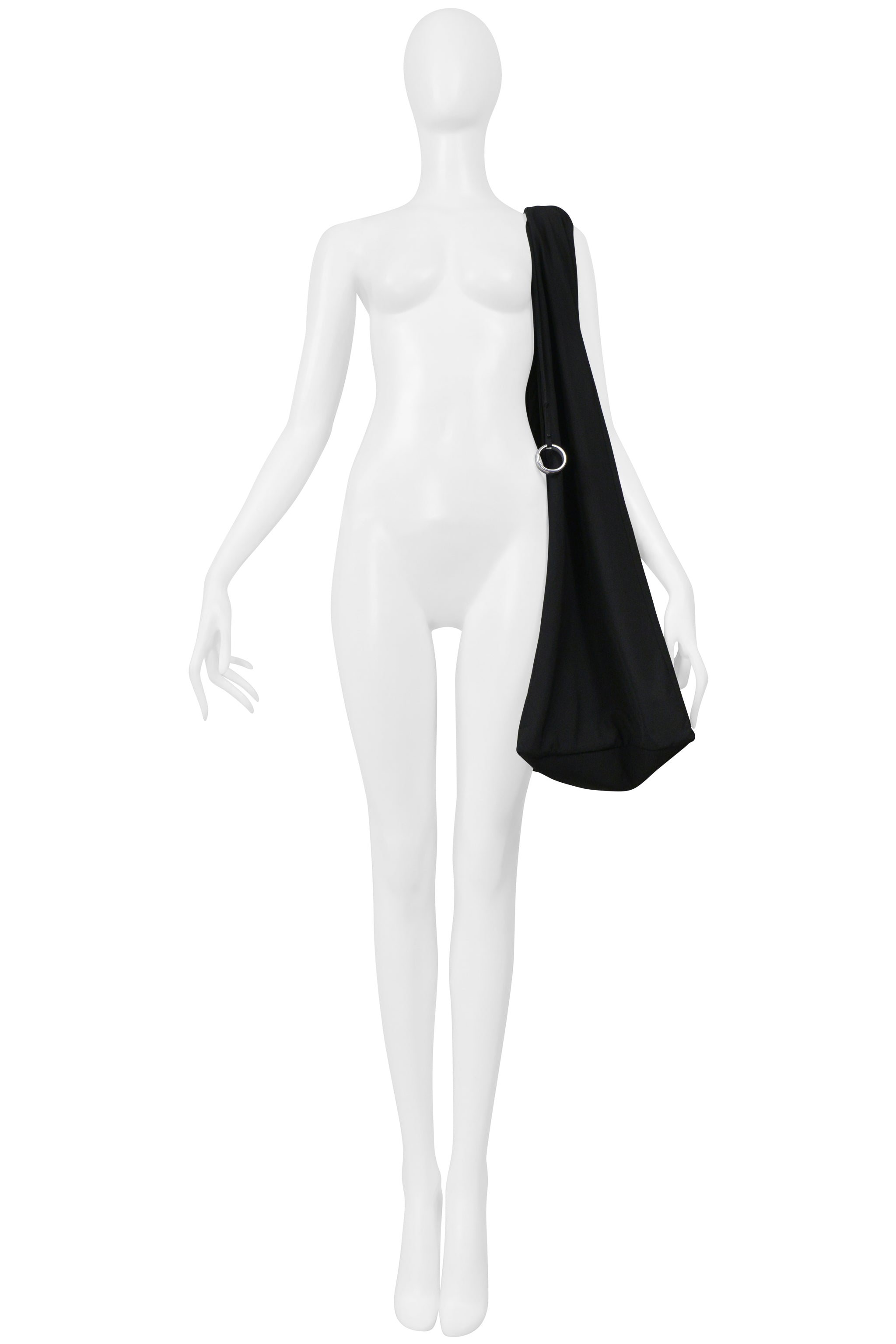 YOHJI YAMAMOTO BLACK WOOL GABARDINE BAG 2001