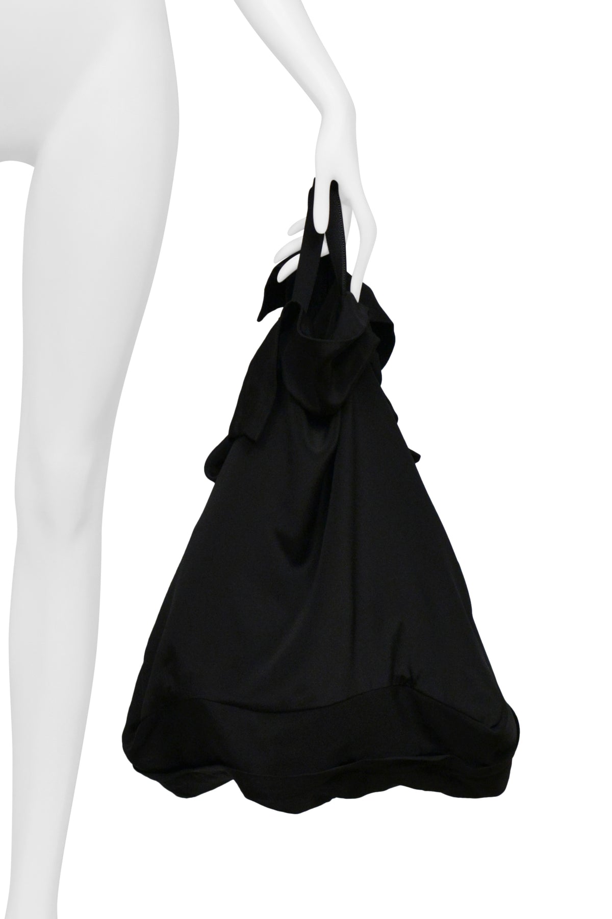 YOHJI YAMAMOTO BLACK SILK BAG TOP
