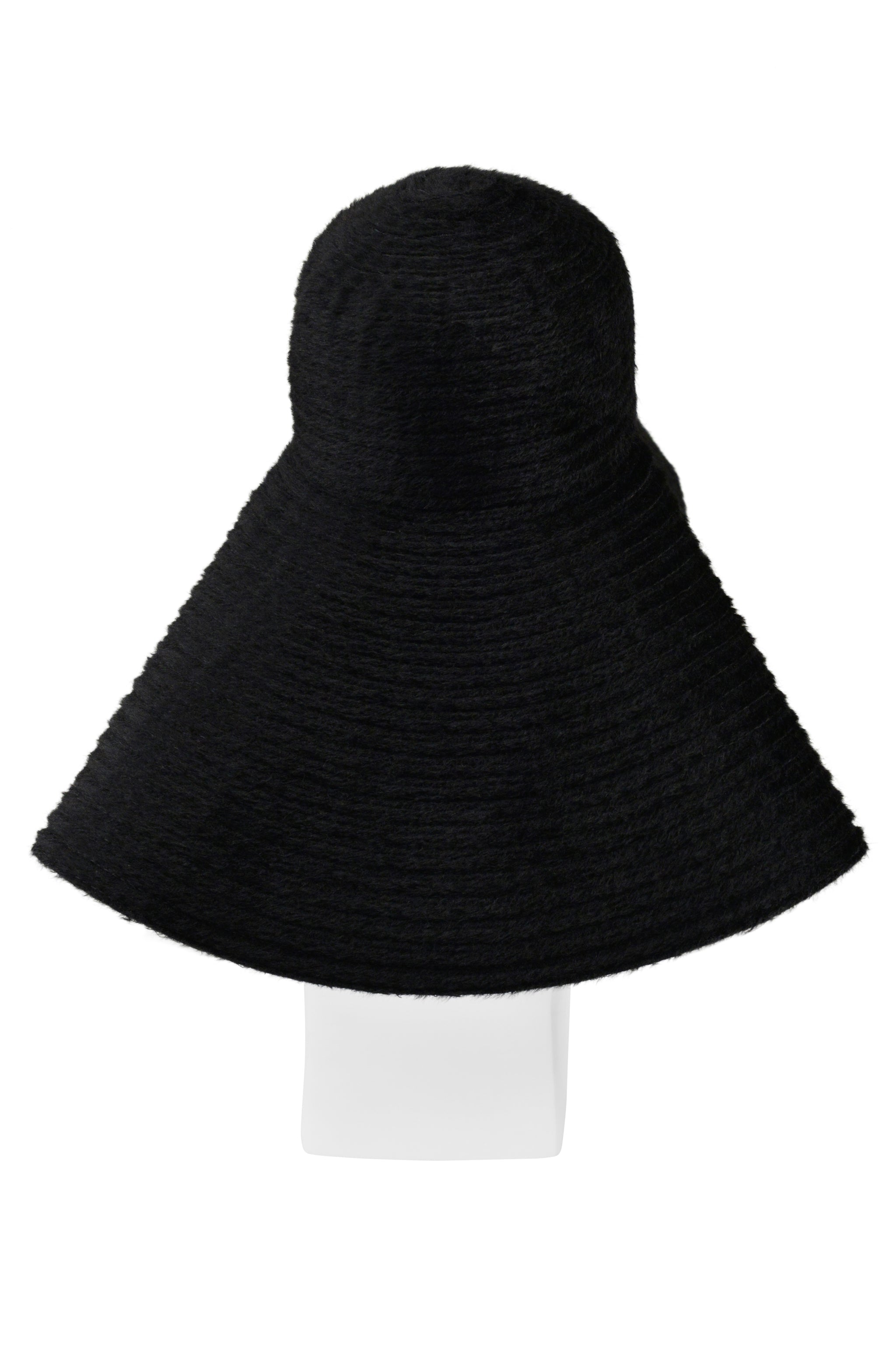 YVES SAINT LAURENT YSL BY STEFANO PILATI BLACK OVERSIZED HAT 2010
