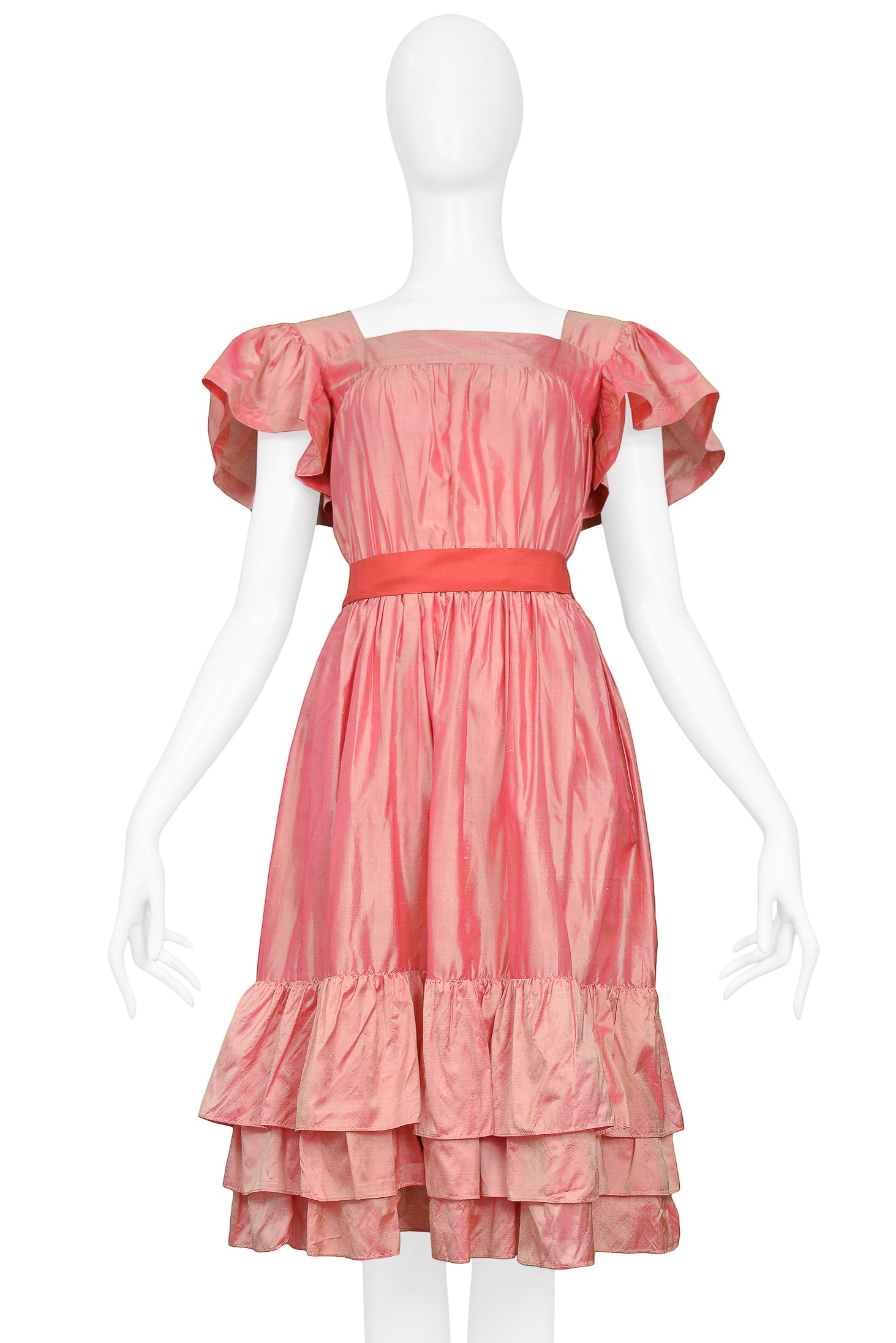 YVES SAINT LAURENT YSL PINK TAFFETA PARTY DRESS