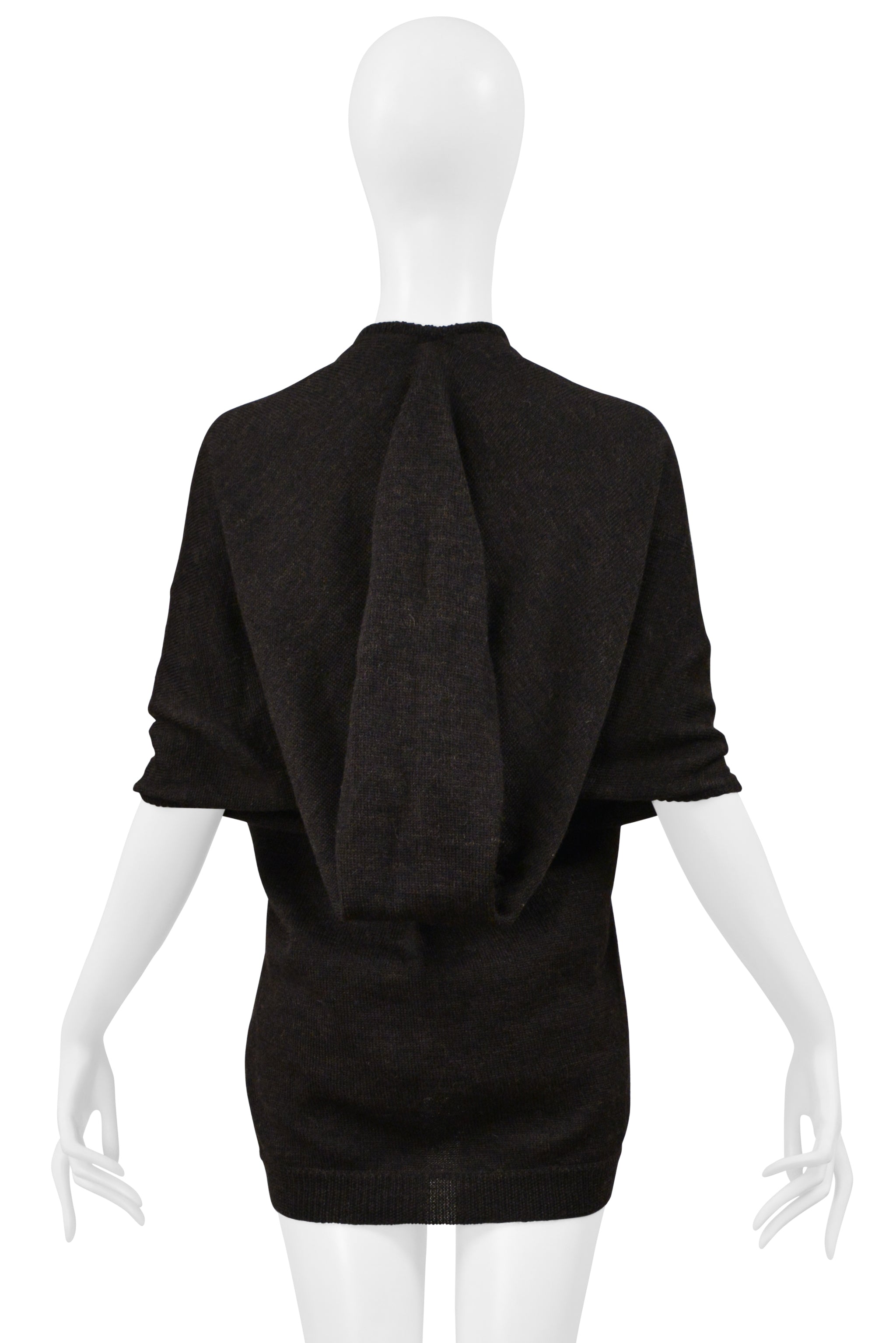 Y'S BY YOHJI YAMAMOTO BROWN CARDIGAN SWEATER WITH ZIPPER 2001-02