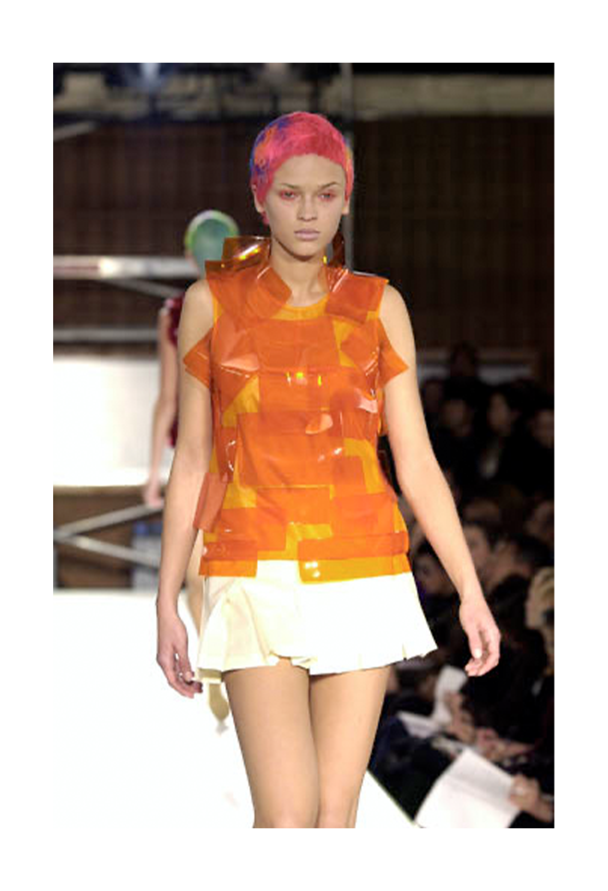 JUNYA WATANABE BLACK TECH TOP WITH MOLDED ACRYLIC PIECES 2001