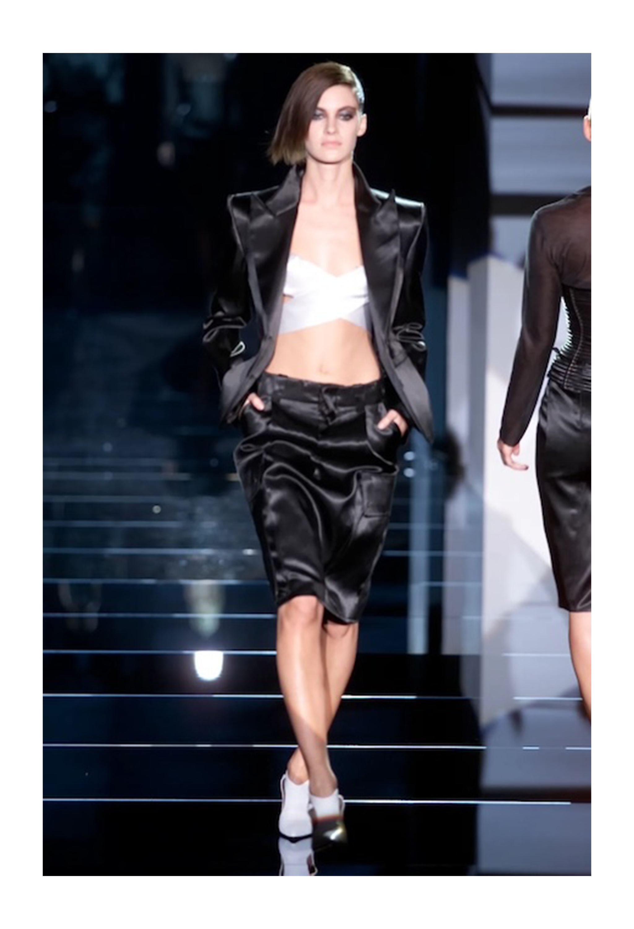 GUCCI BY TOM FORD BLACK SATIN WRAP BRA 2001