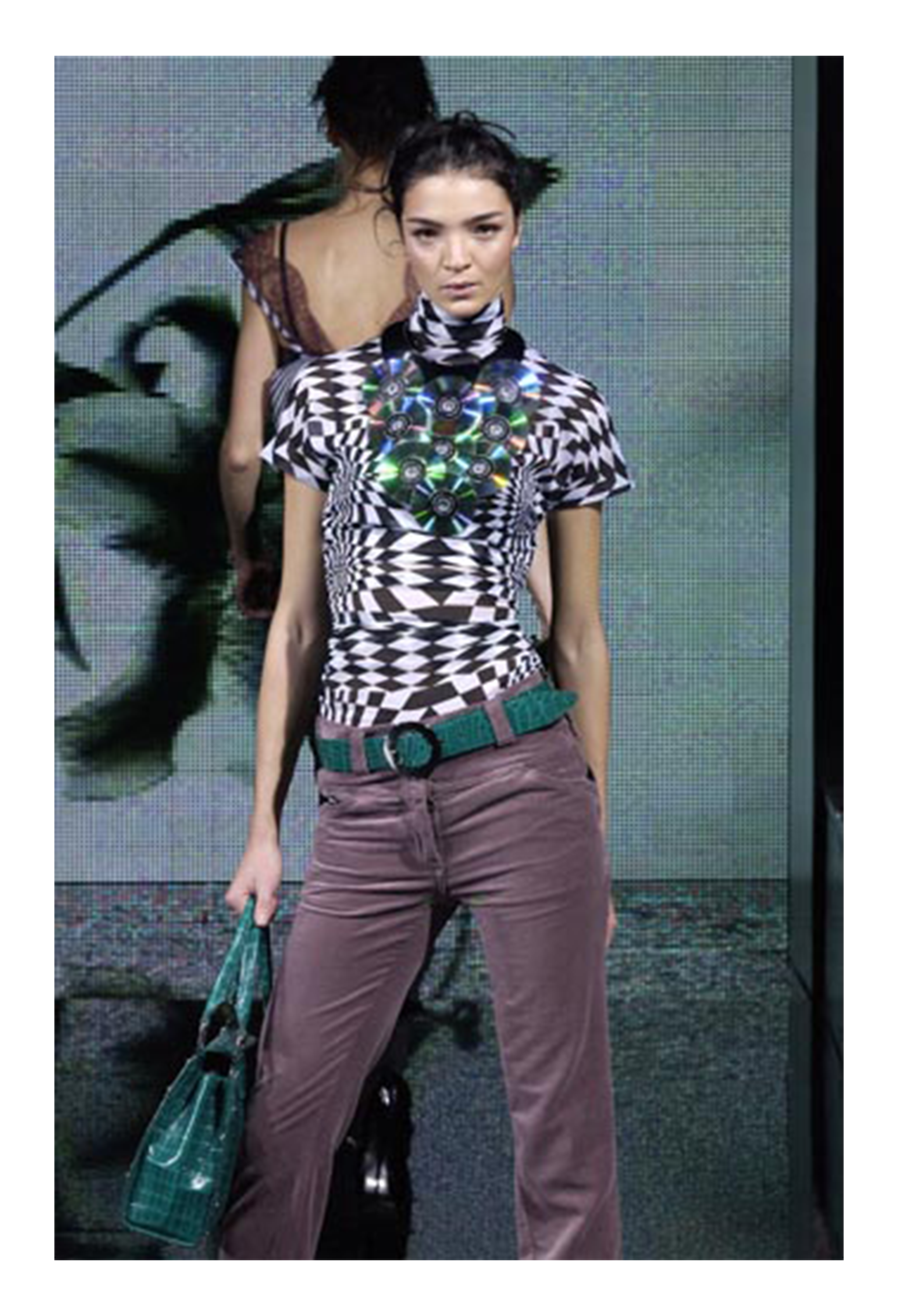 DOLCE & GABBANA BLACK & WHITE OPTICAL SHOCK TOP 2003
