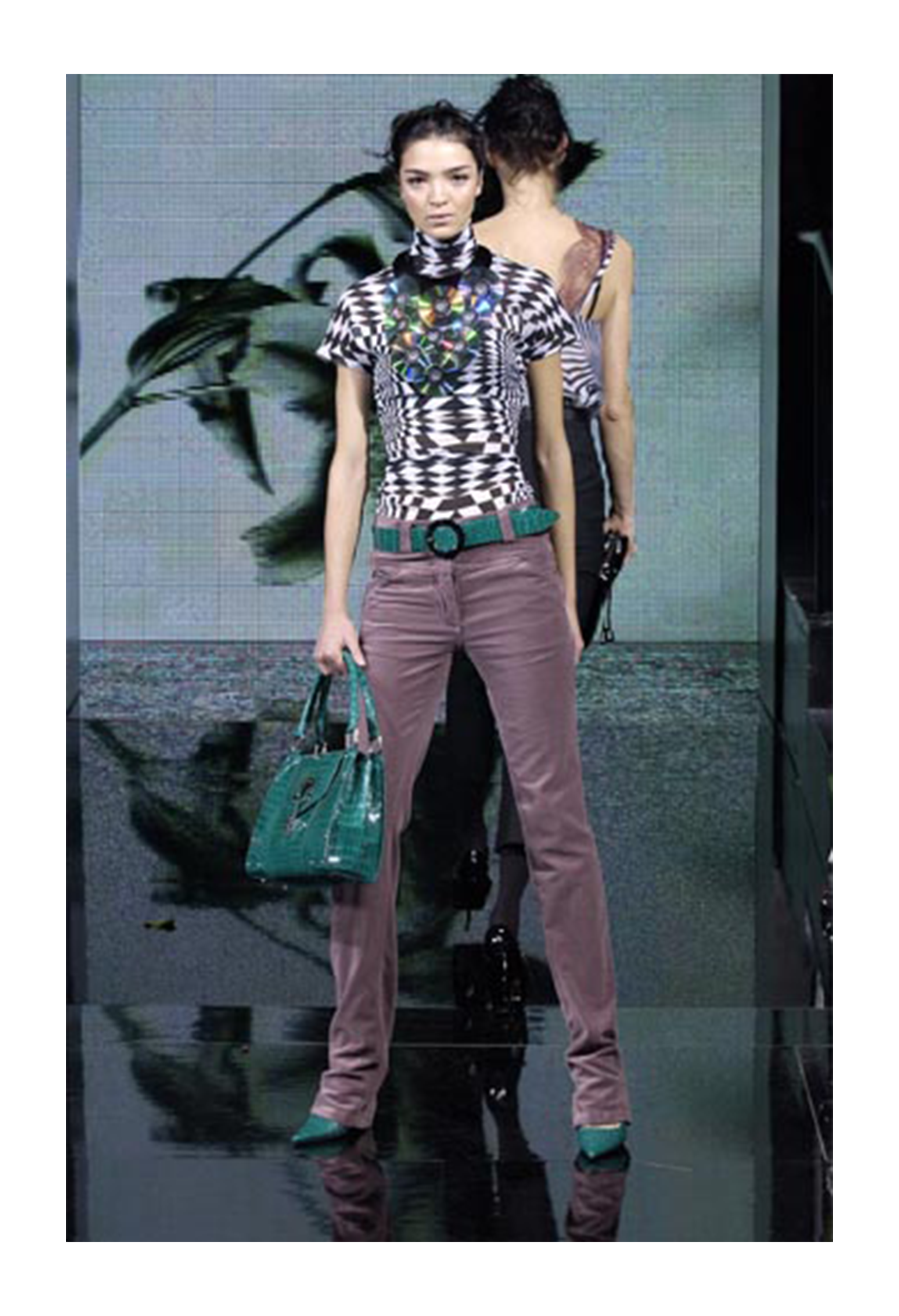 DOLCE & GABBANA BLACK & WHITE OPTICAL SHOCK TOP 2003