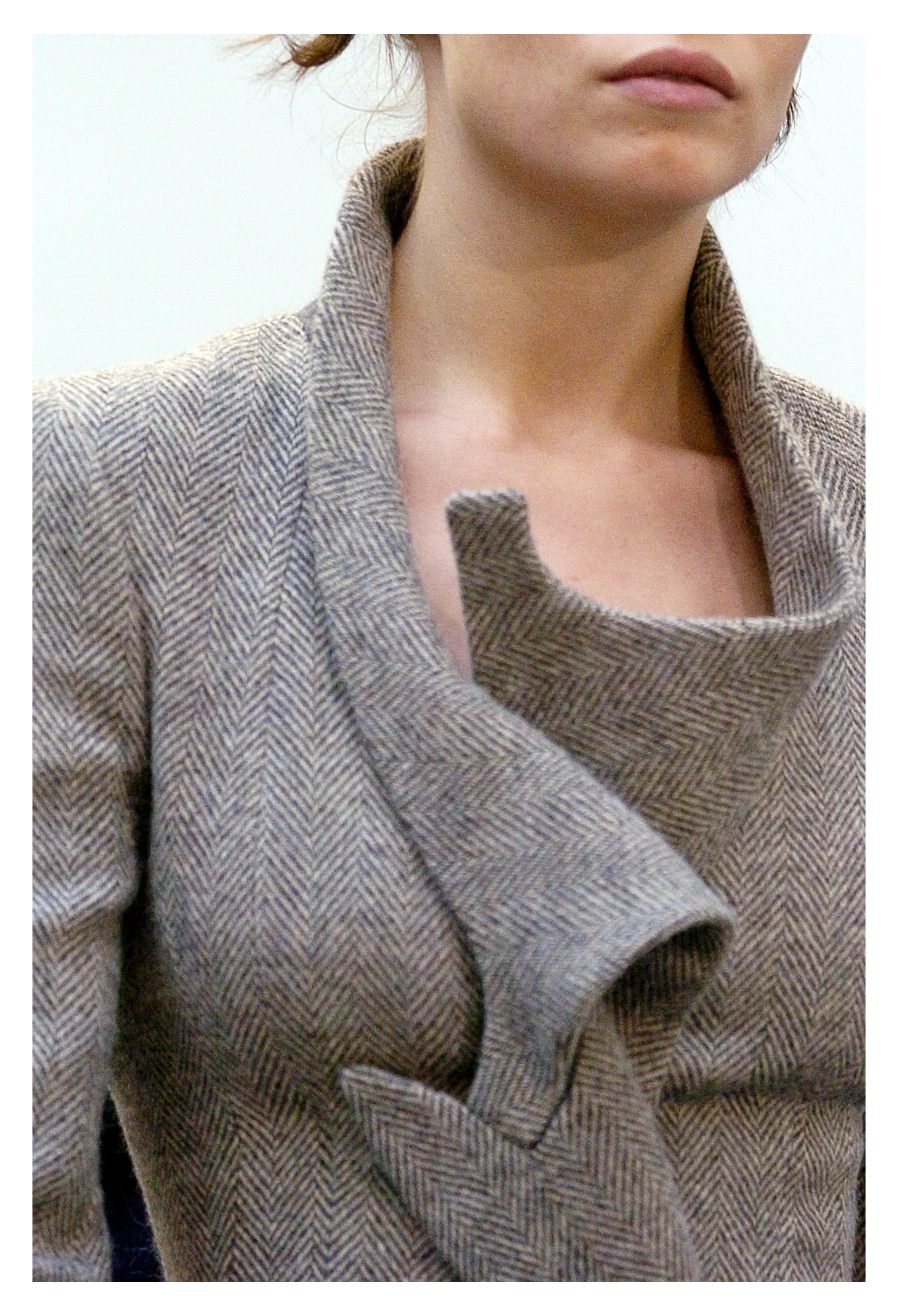 BALENCIAGA BY NICOLAS GHESQUIERE HERRINGBONE TWEED CONCEPT DRESS 2004