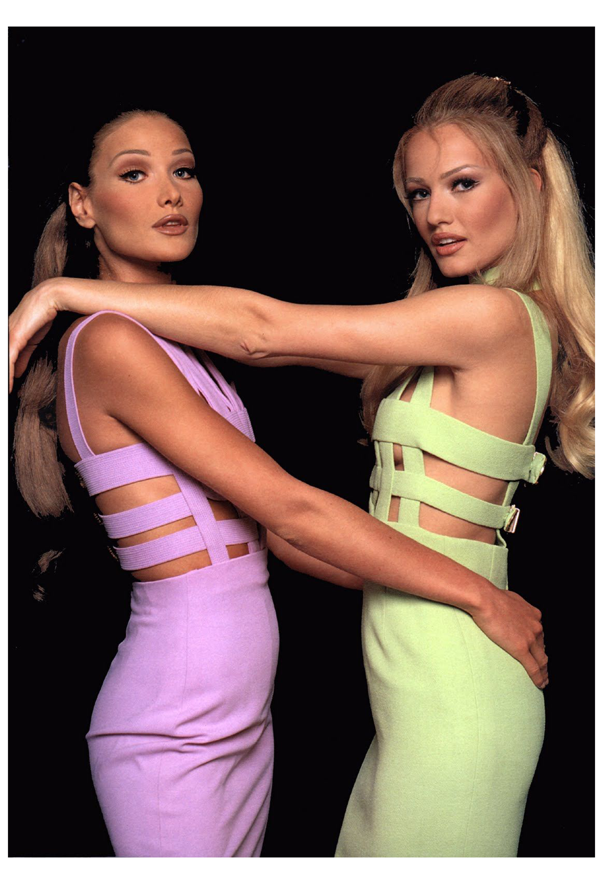 GIANNI VERSACE MULTI-STRAP GOLD MEDALLION BONDAGE DRESS 1992