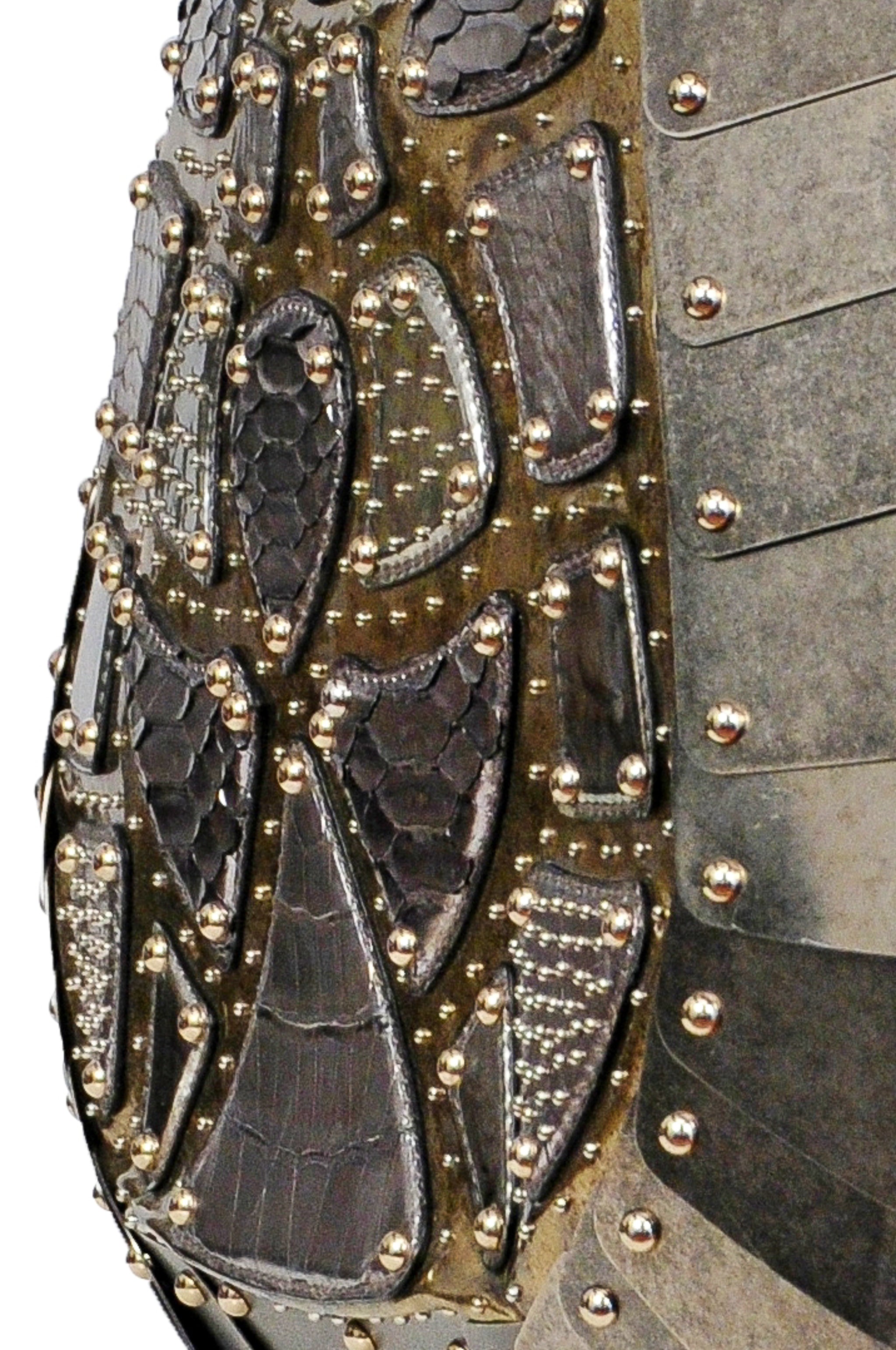 ALEXANDER MCQUEEN RARE LIMITED EDITION SILVER ARMOR BAG 2007