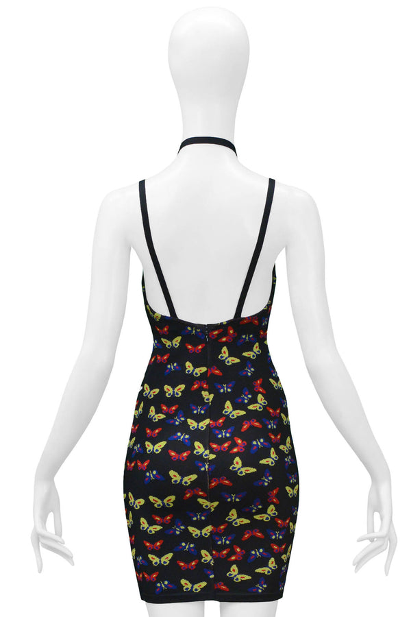 ALAIA ICONIC BUTTERFLY PRINT KNIT DRESS 1991