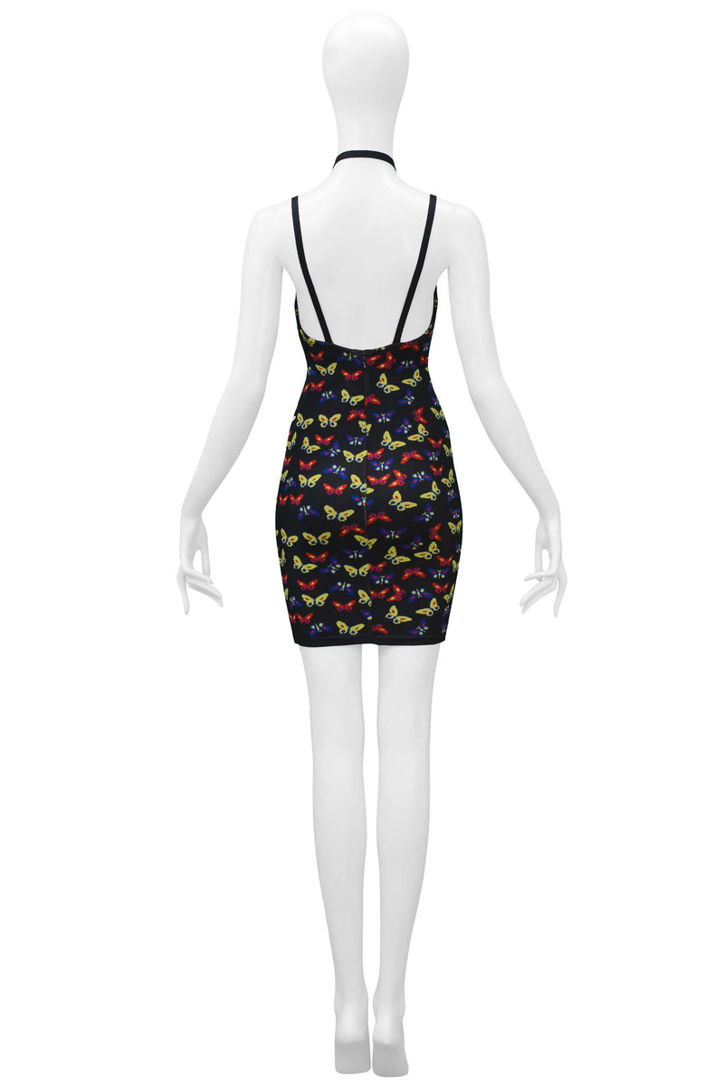 ALAIA ICONIC BUTTERFLY PRINT KNIT DRESS 1991