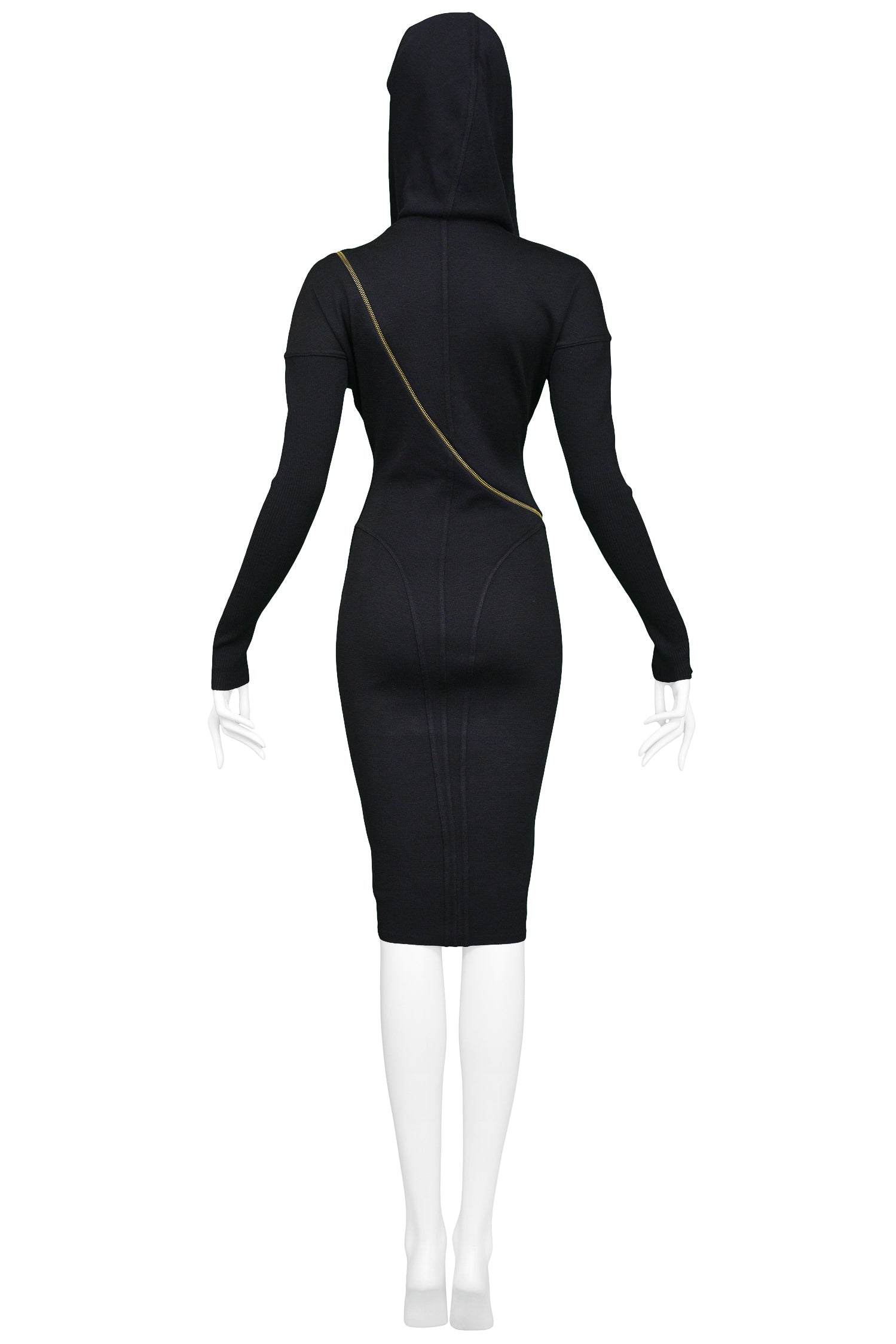 ALAIA ICONIC HOODED ZIPPER DRESS 1986