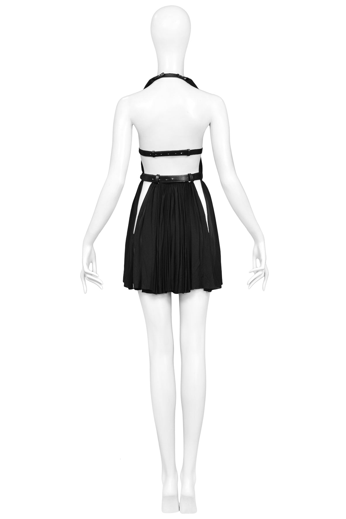 ALAIA BLACK BONDAGE MINI DRESS 1991