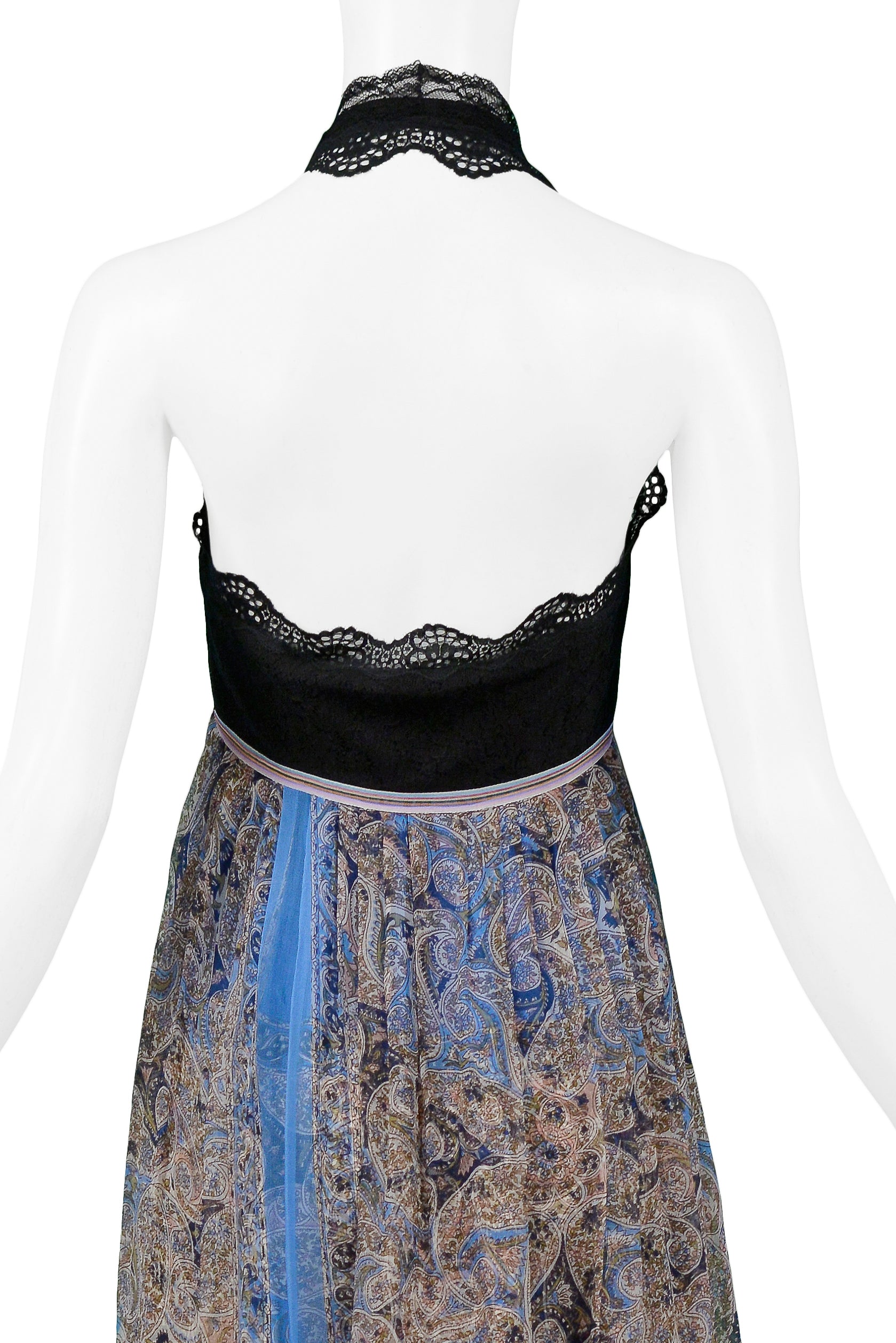 BALENCIAGA MULTICOLOR PAISLEY PEASANT DRESS 2005