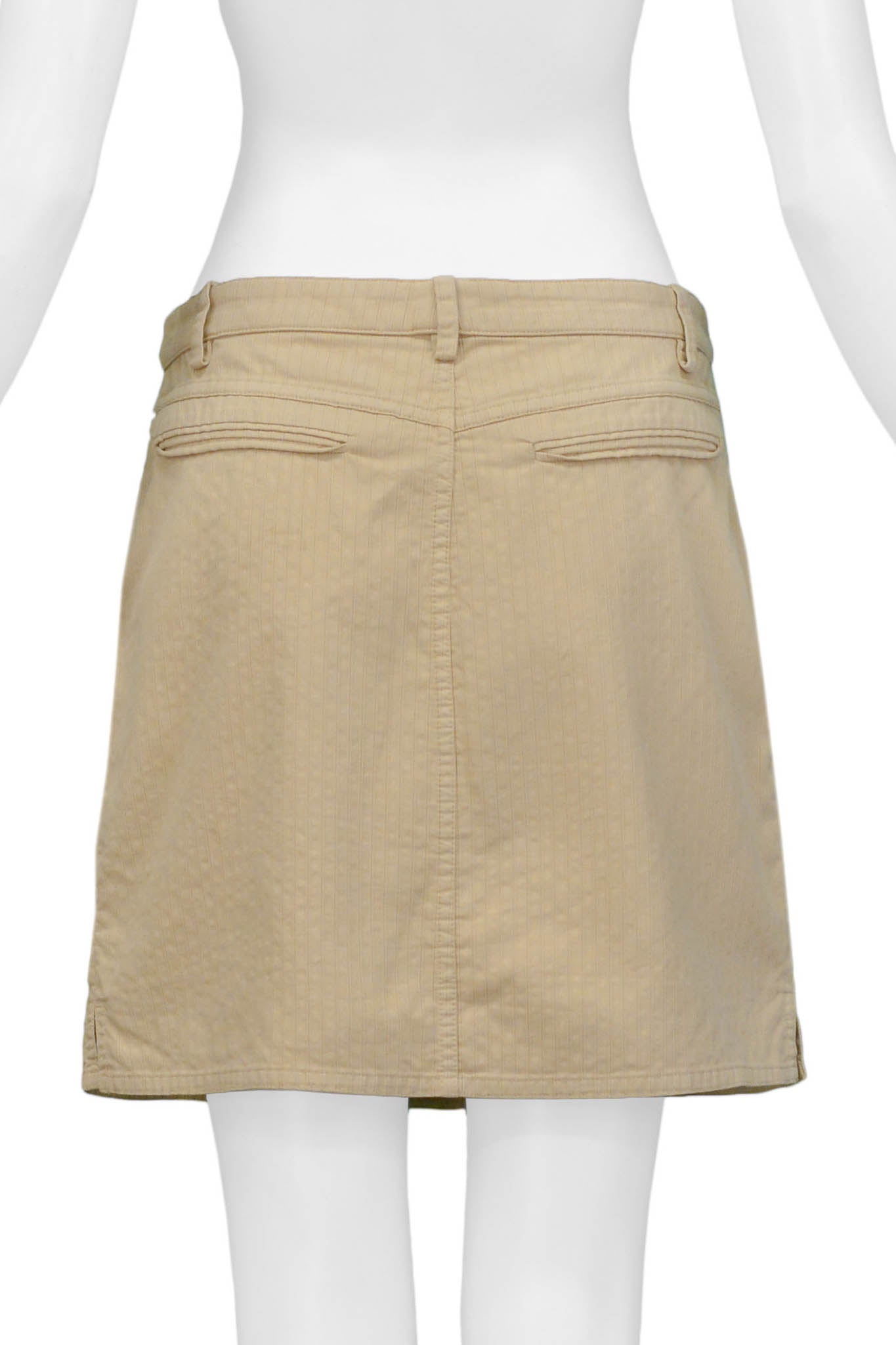 BALENCIAGA KHAKI POCKET MINI SKIRT