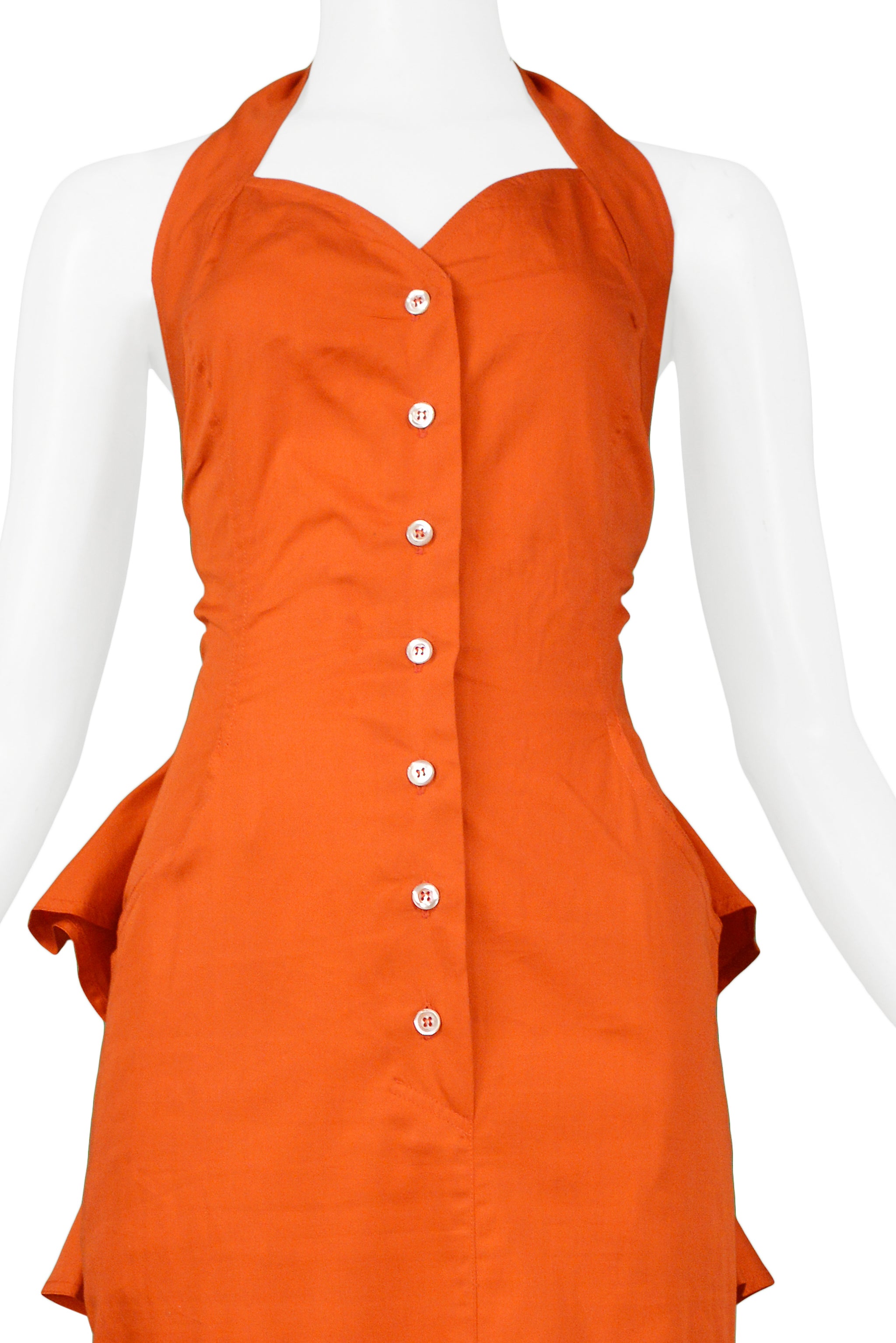 BYBLOS RED DRESS WITH RUFFLE BACK